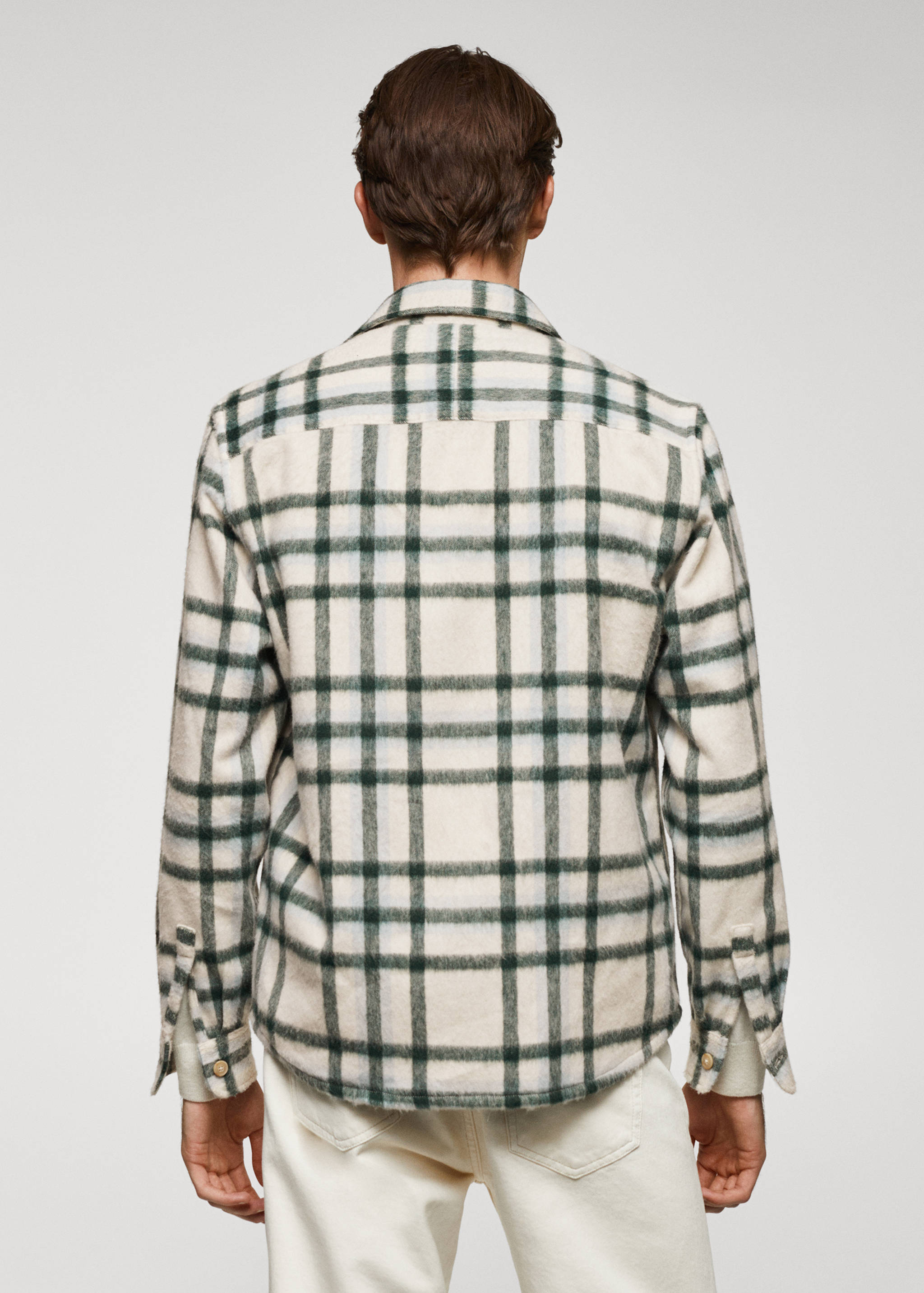 Check wool overshirt - Reverse of the article