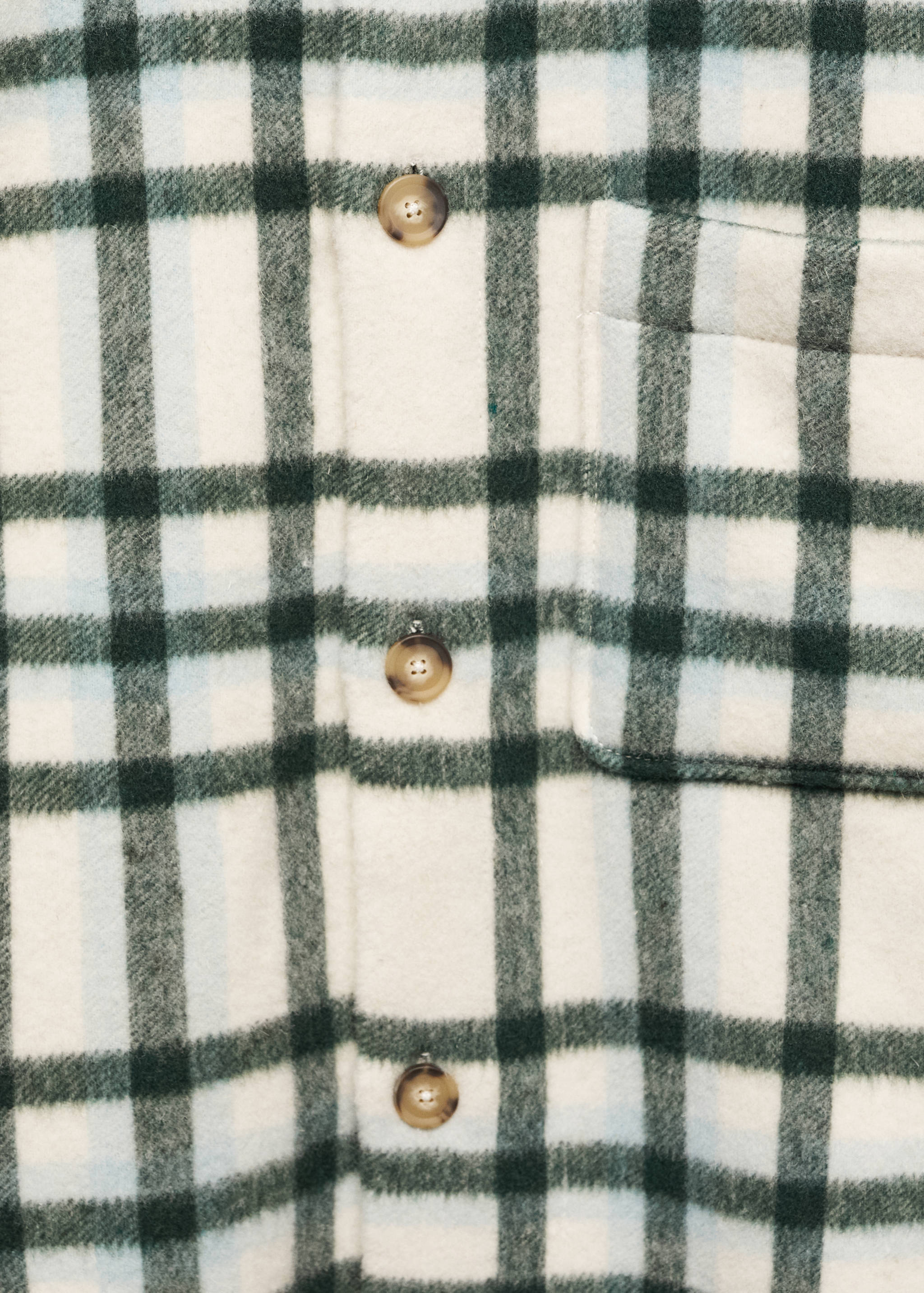 Check wool overshirt - Details of the article 8