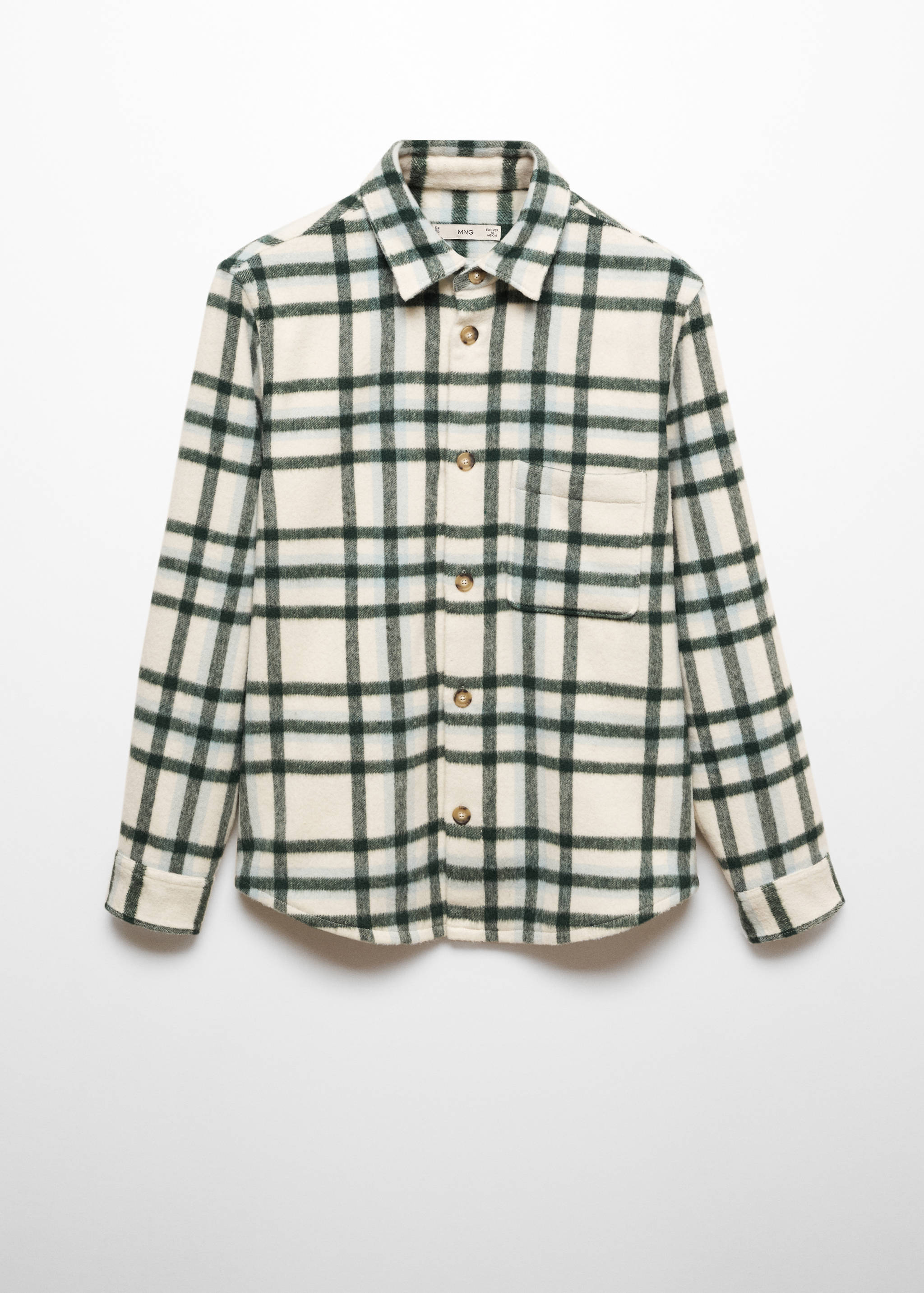 Check wool overshirt - Article without model