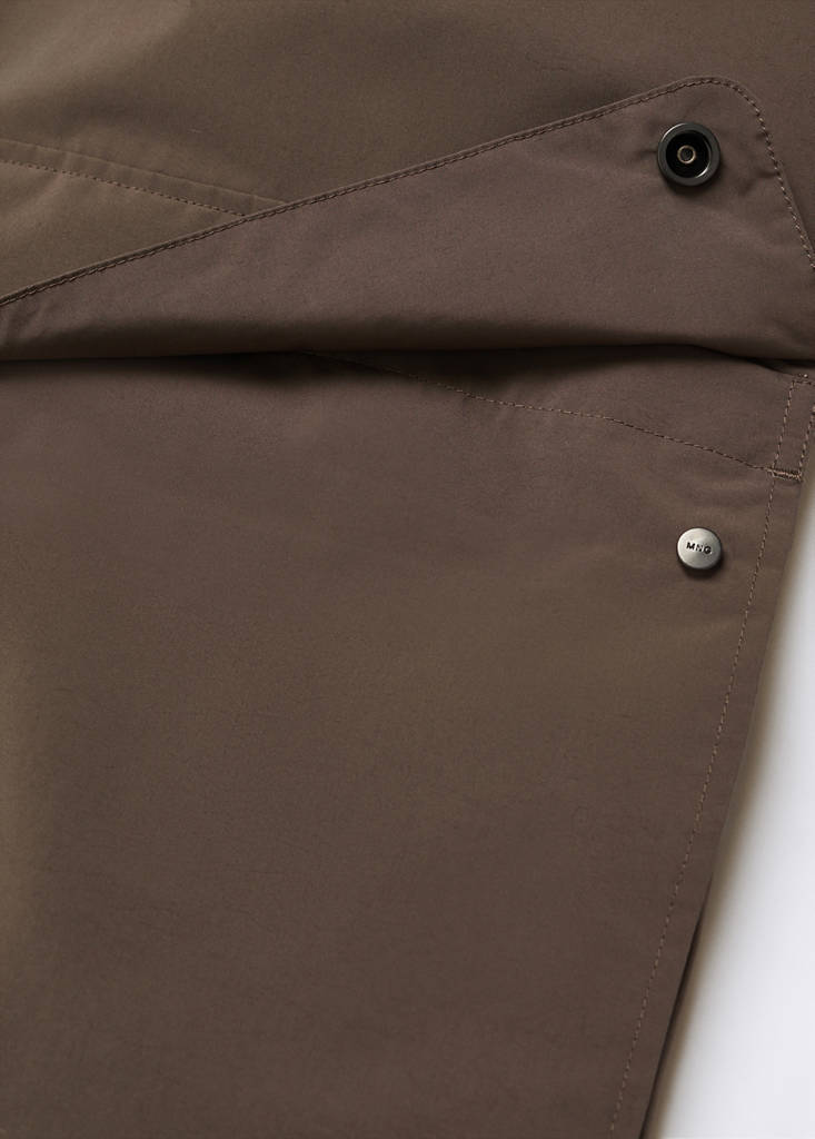 Reversible water-repellent quilted parka — Grey