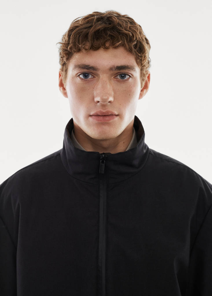 Reversible water-repellent quilted parka — Grey