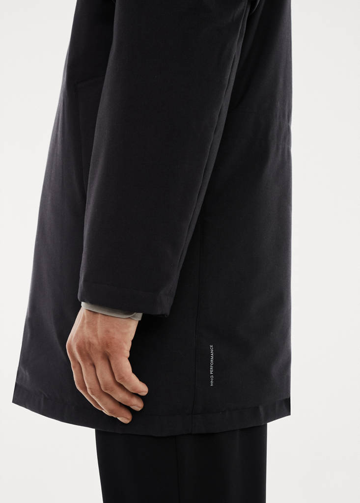 Reversible water-repellent quilted parka — Grey