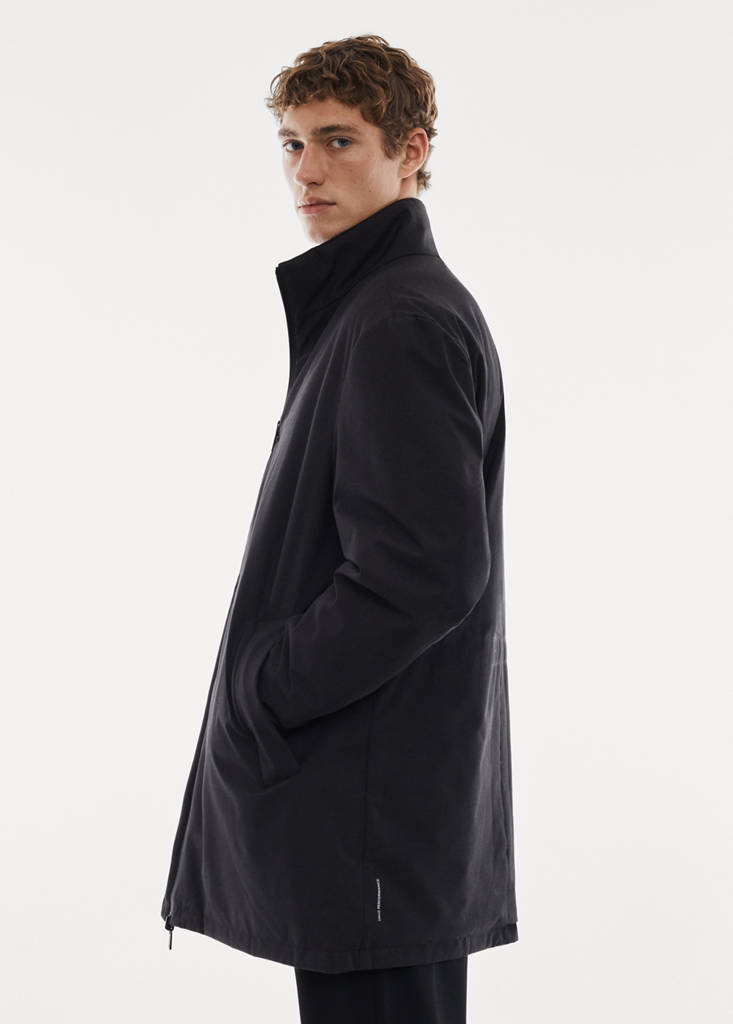 Reversible water-repellent quilted parka — Grey