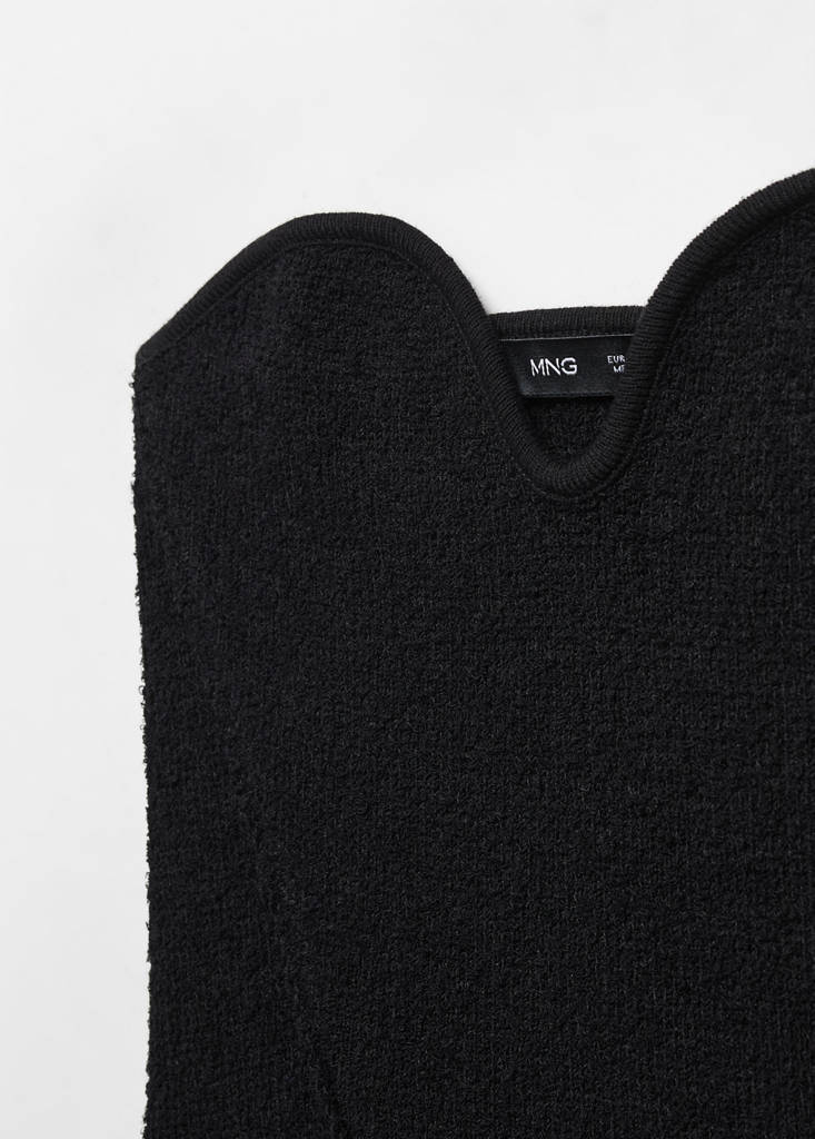 Tweed corset top — Black