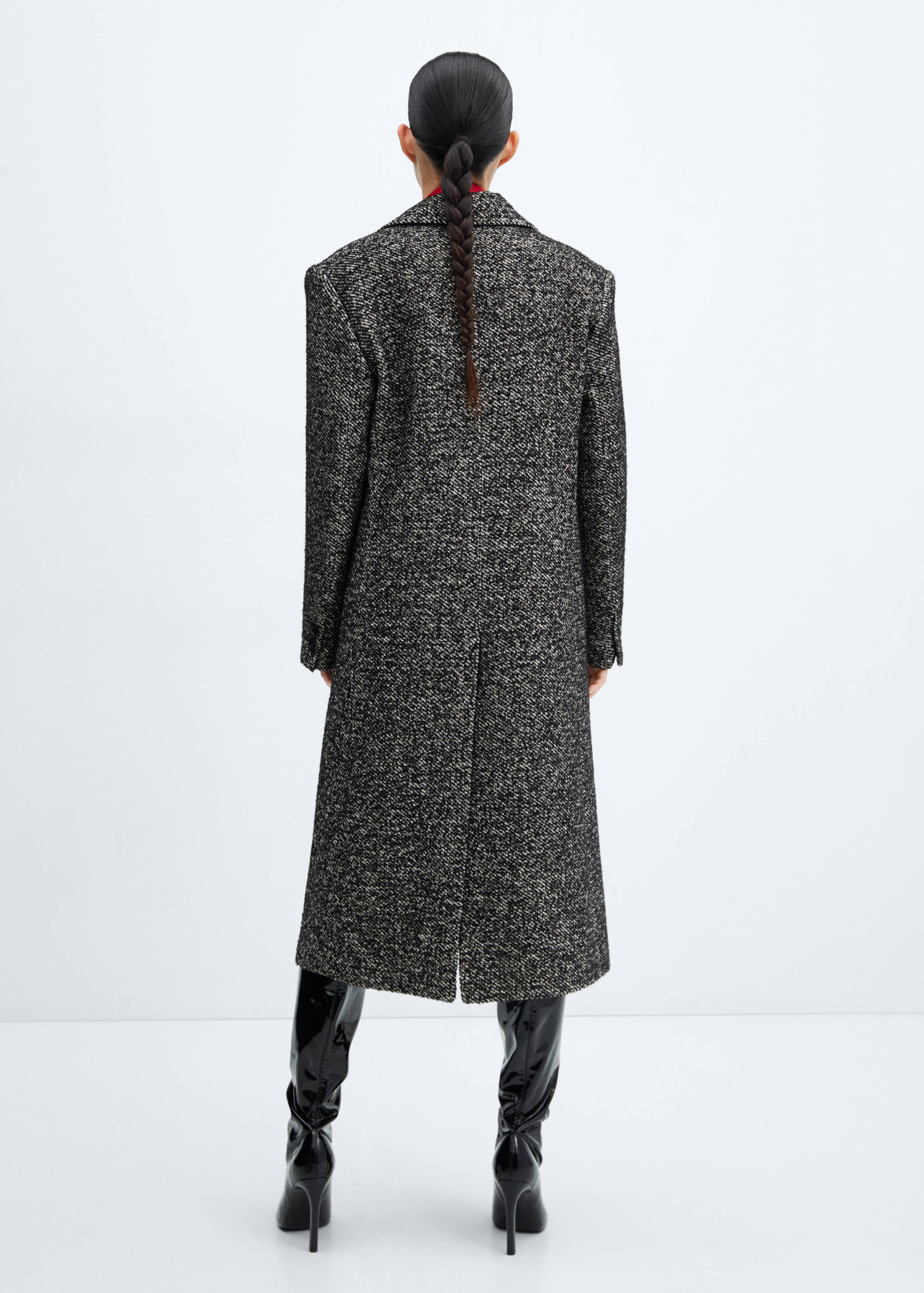 Long marbled coat - Reverse of the article