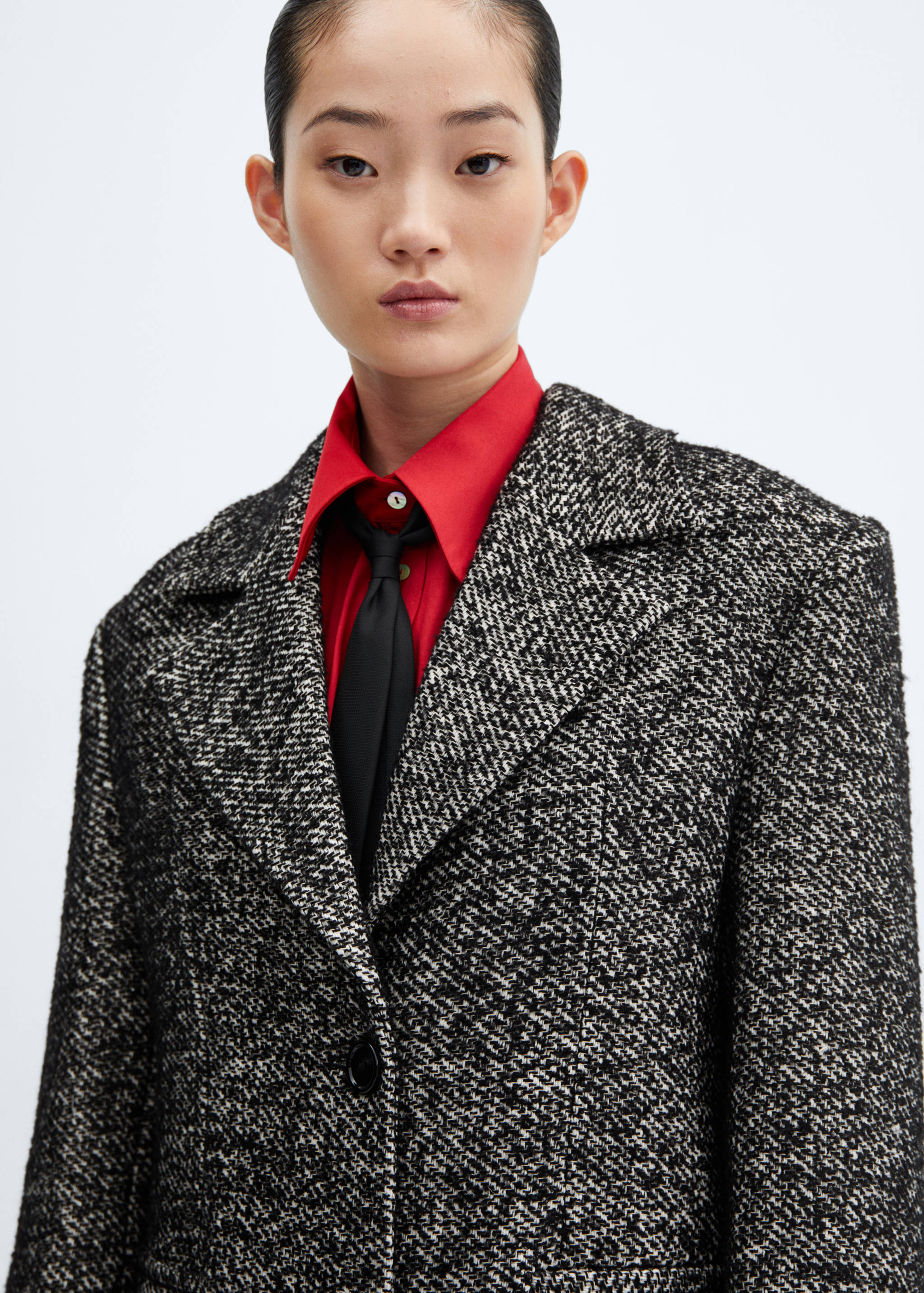 Long marbled coat - Details of the article 1