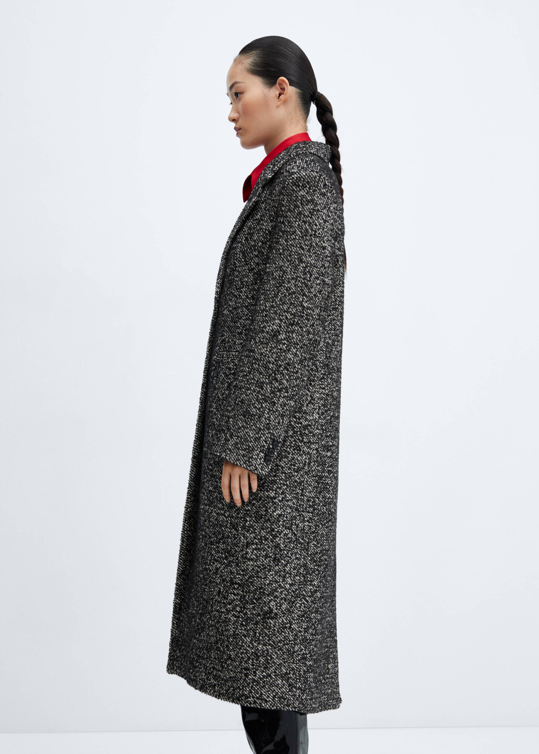Long marbled coat - Details of the article 6