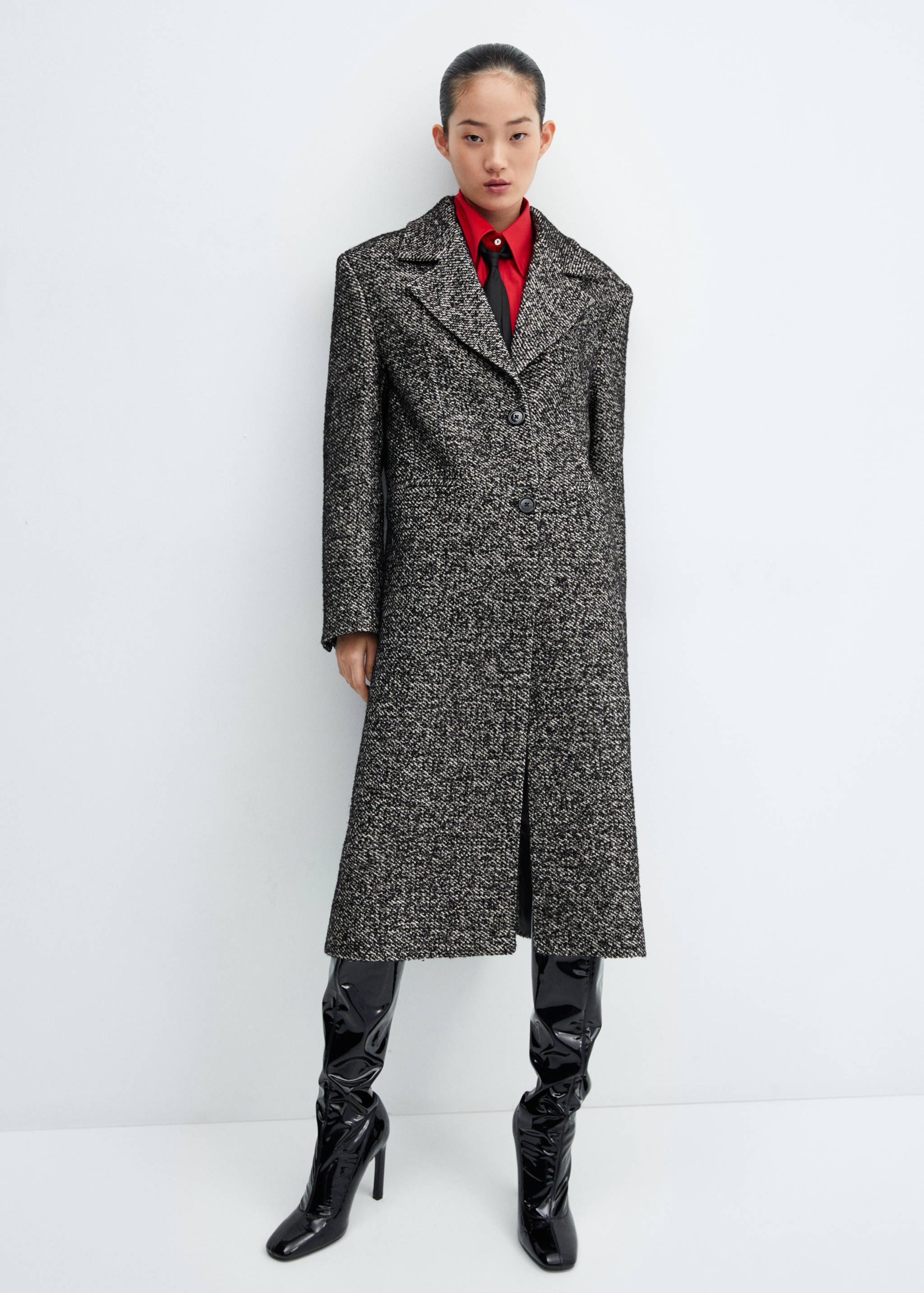 Long marbled coat - Details of the article 2