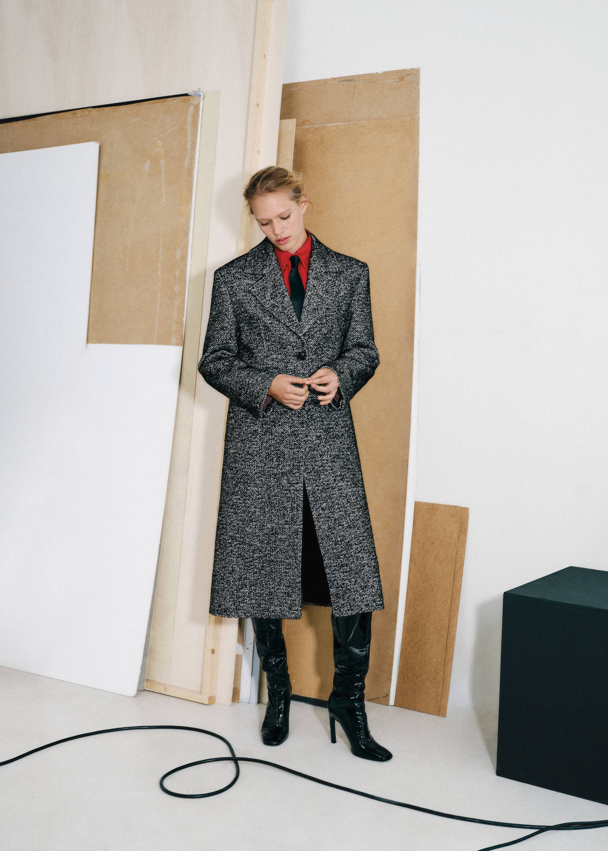 Long marbled coat - Details of the article 7