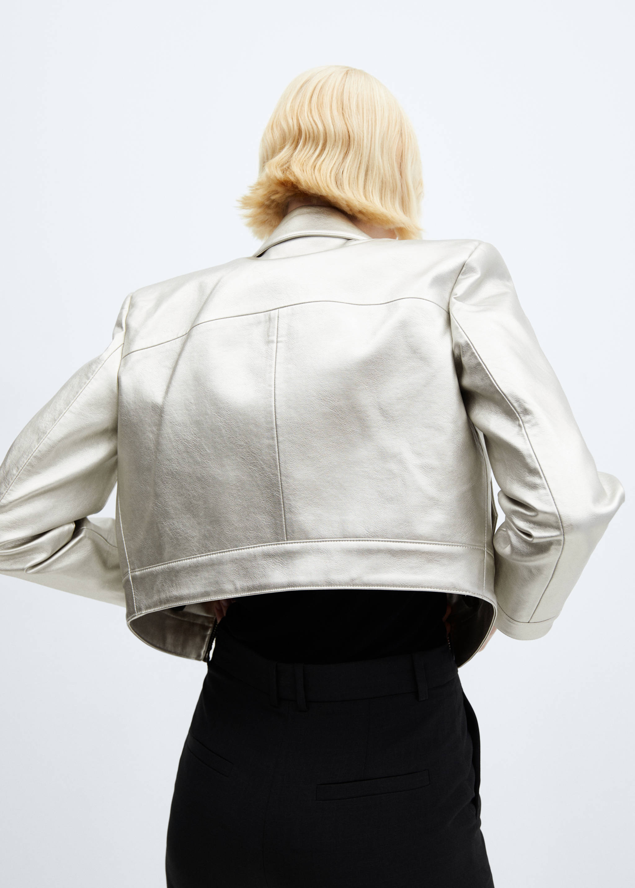 Metallic cropped jacket - Details of the article 4