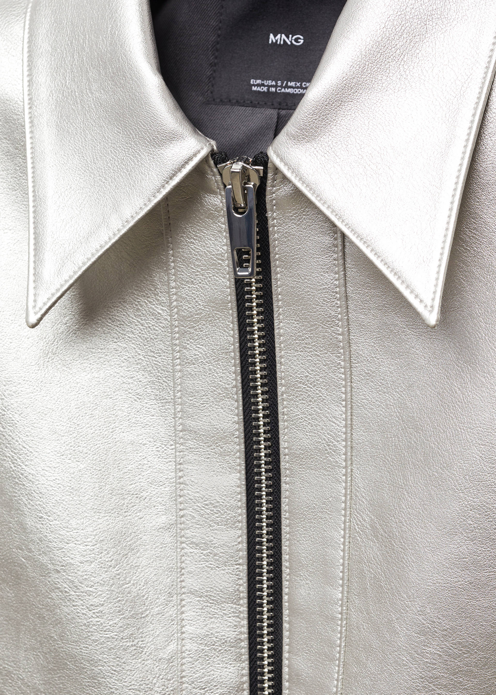 Metallic cropped jacket - Details of the article 8