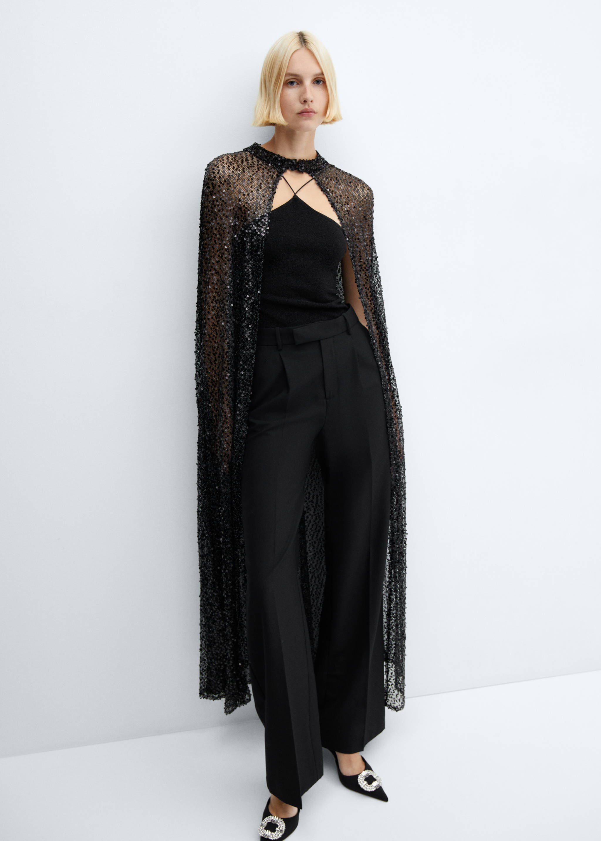 Long sequin cape - Details of the article 2