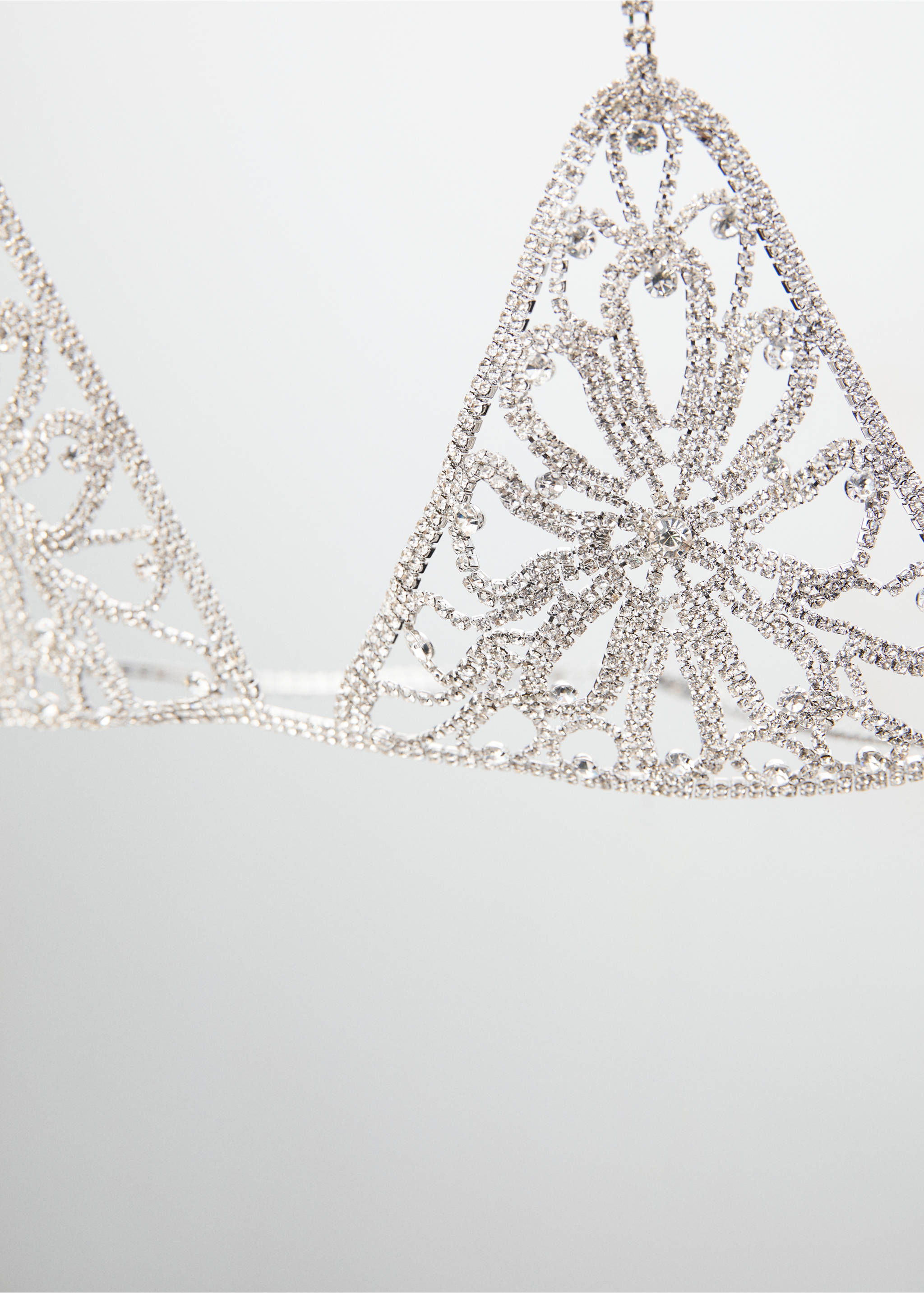 Rhinestone crystal body necklace - Details of the article 8, Silver. Ref: 57089116-00.
