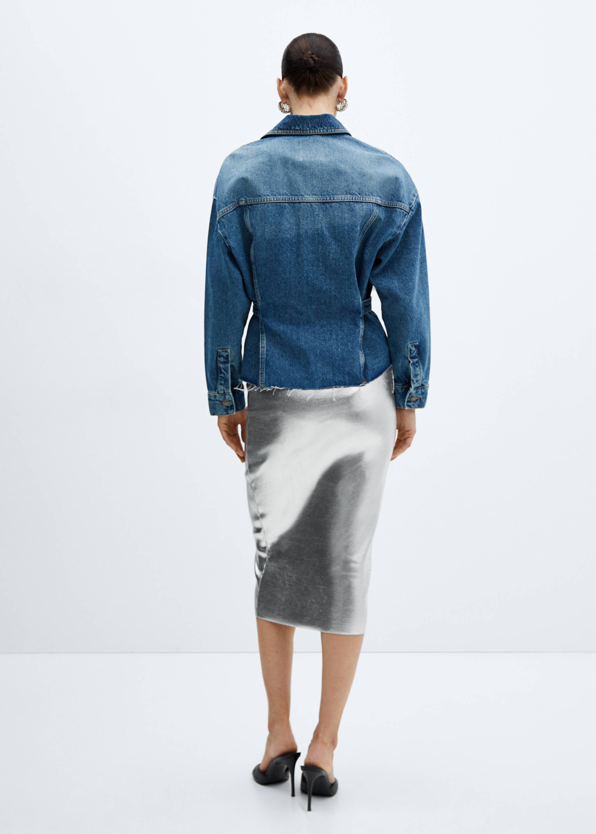 Metallic midi skirt - Reverse of the article