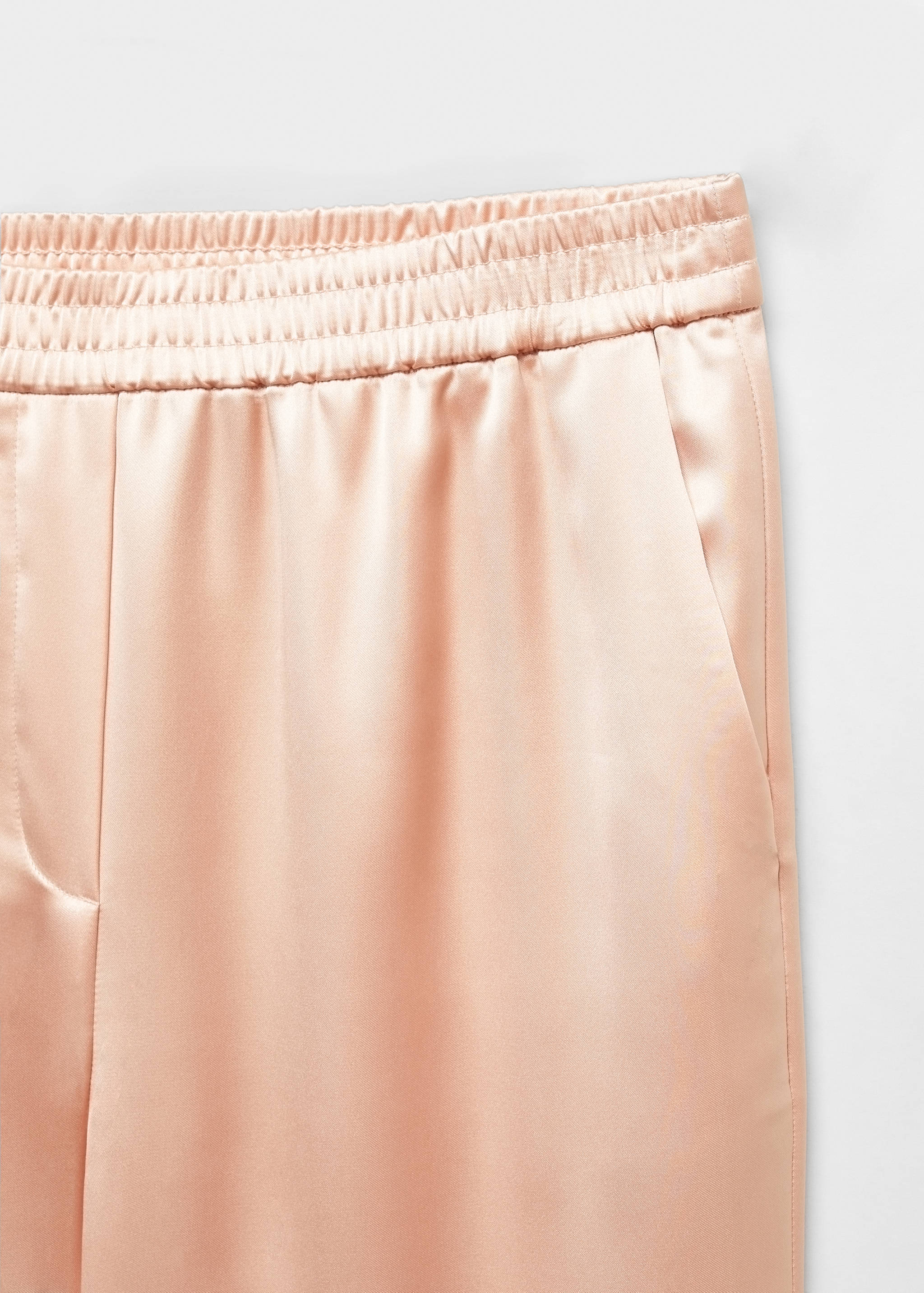 Satin trousers with elastic waist - Details of the article 8