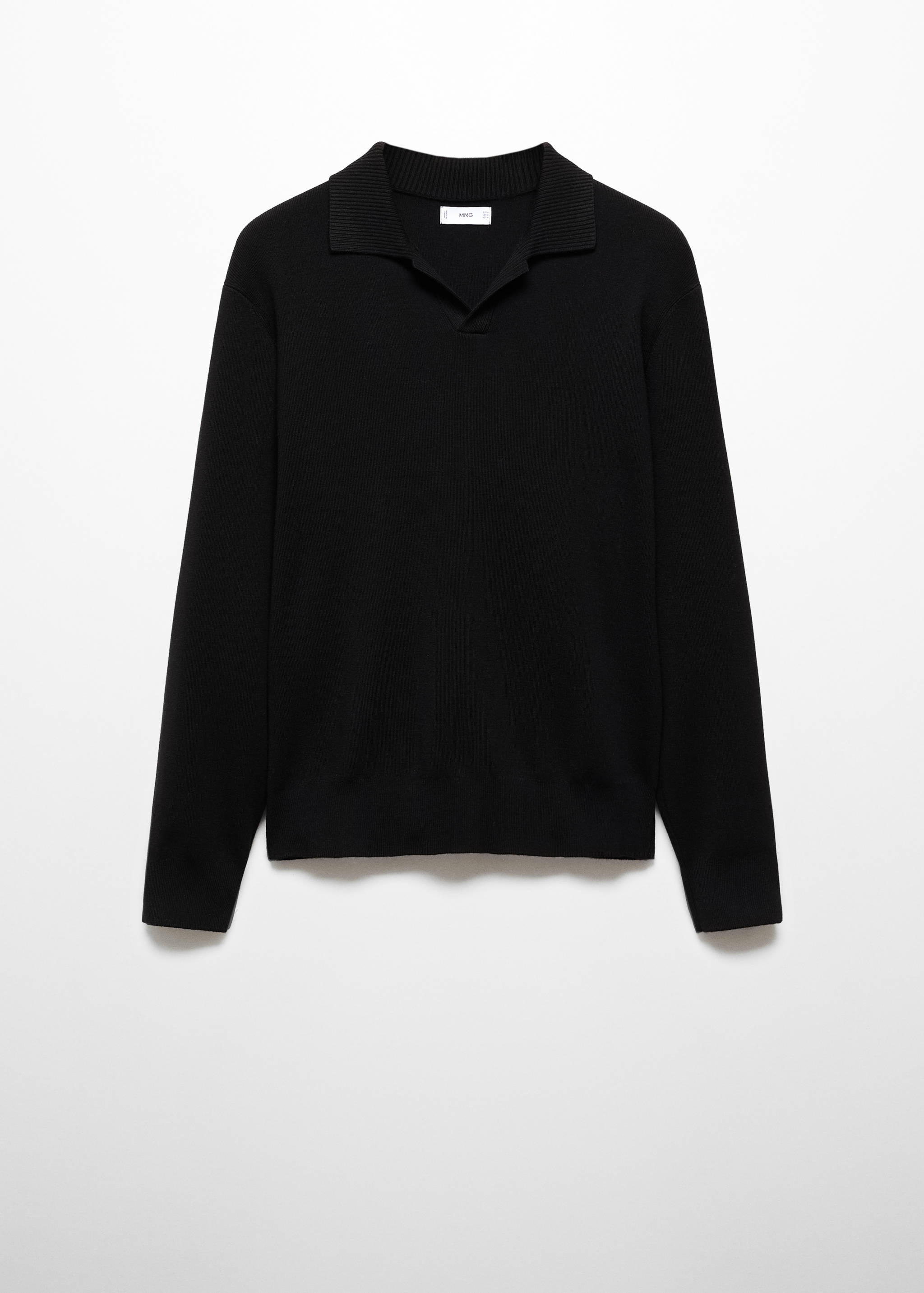 Polo collar wool sweater - Article without model