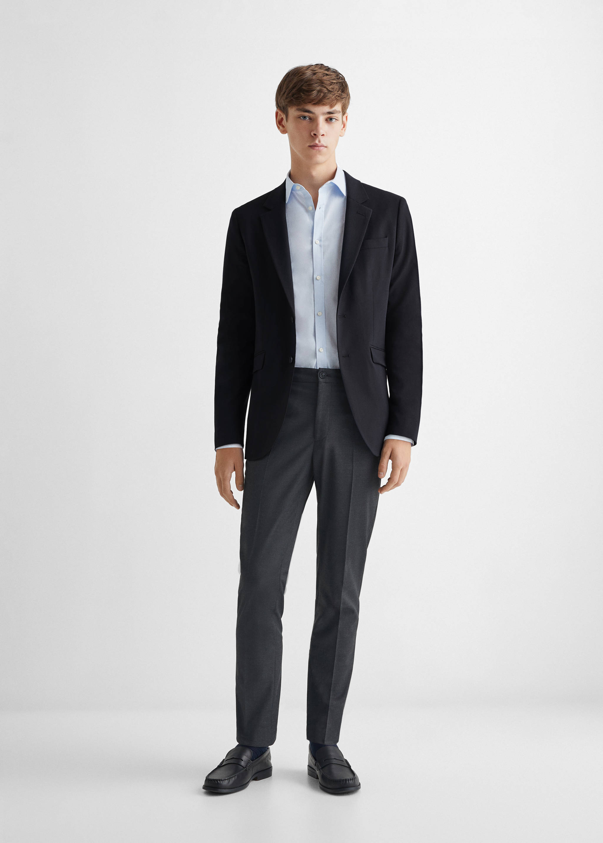 Σακάκι κοστουμιού regular fit ανάγλυφο - Γενικό πλάνο