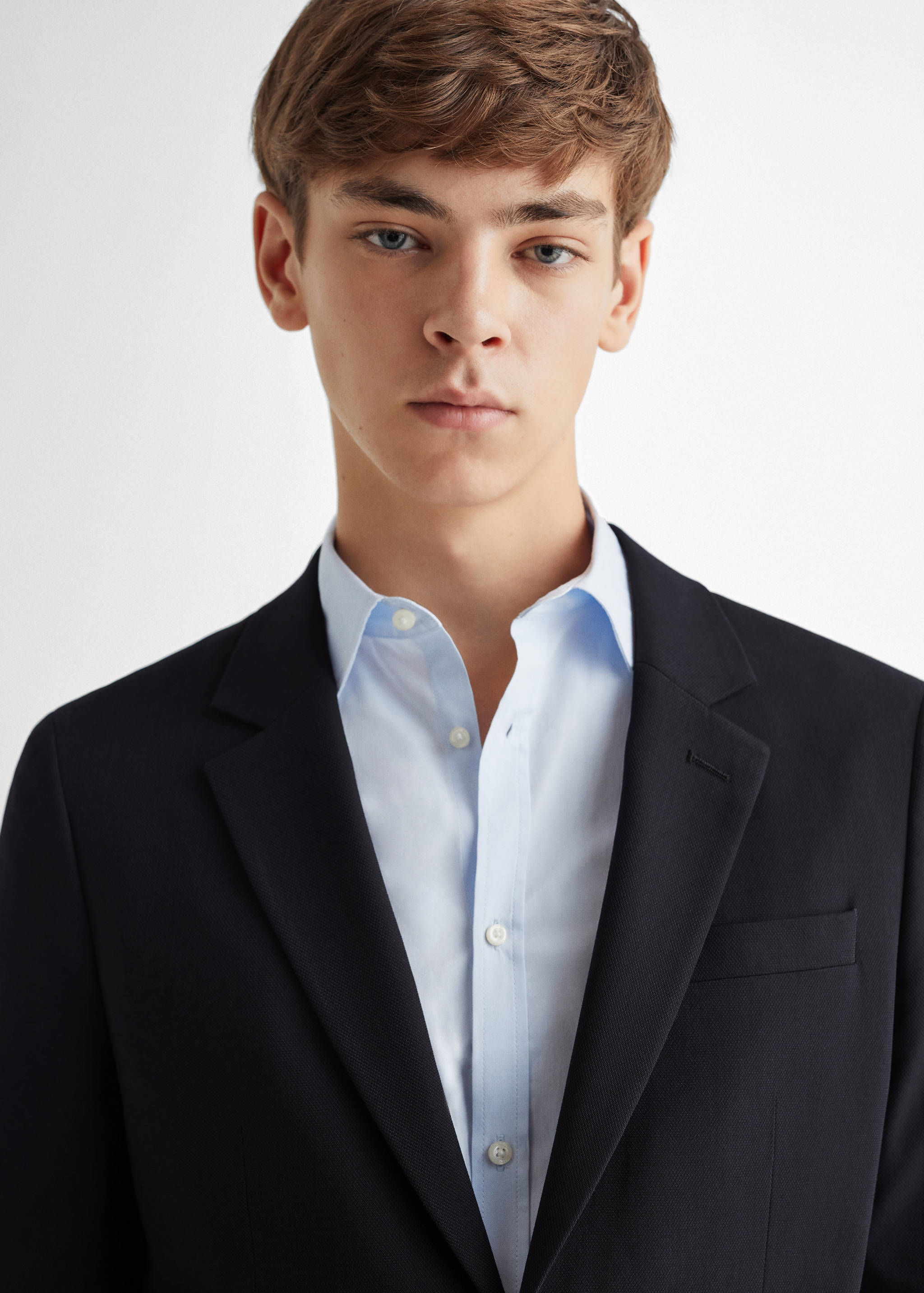 Σακάκι κοστουμιού regular fit ανάγλυφο - Λεπτομέρεια του προϊόντος 1