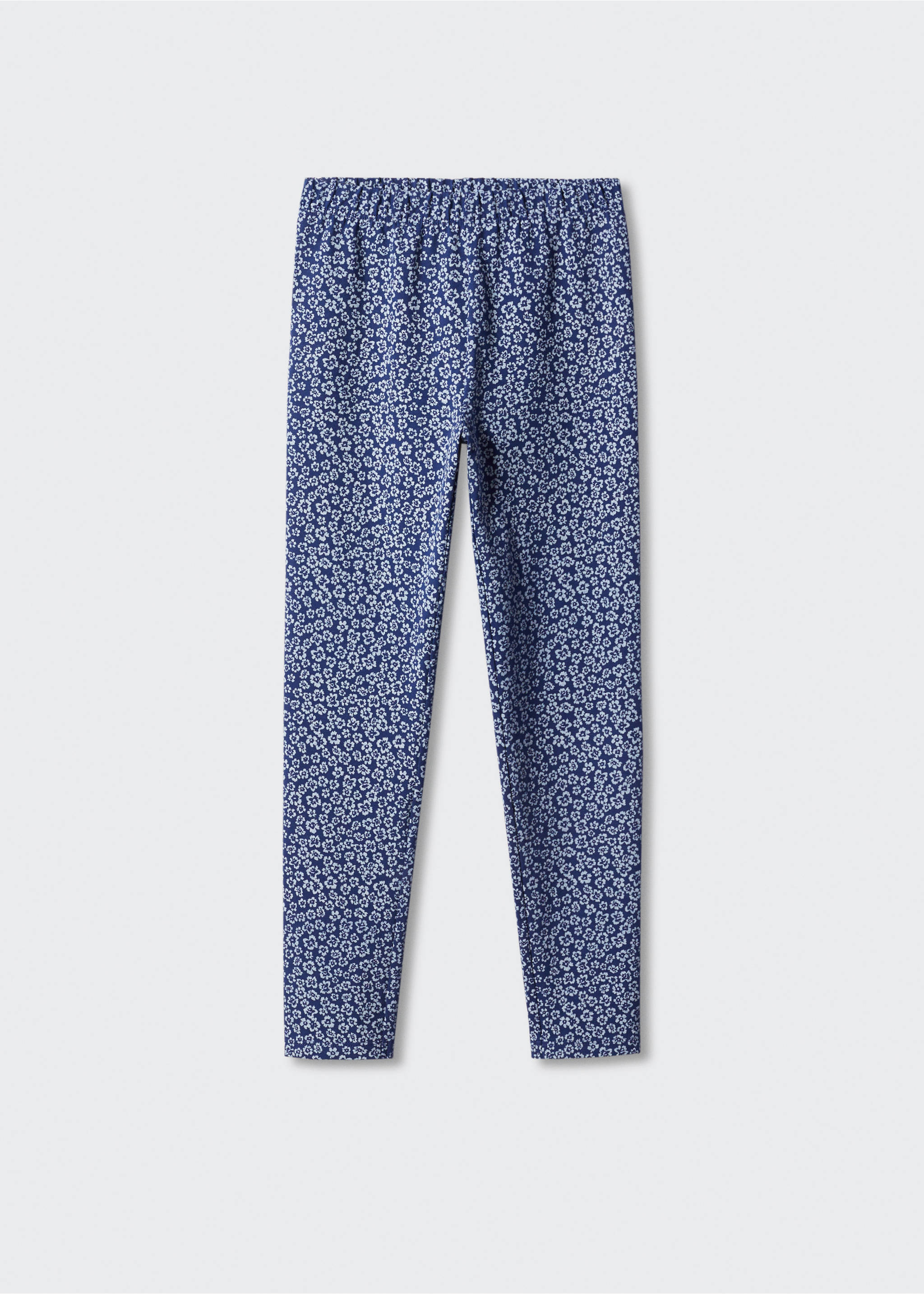 Printed cotton leggings - Article without model, Dark Navy. Ref: 57092520-00.