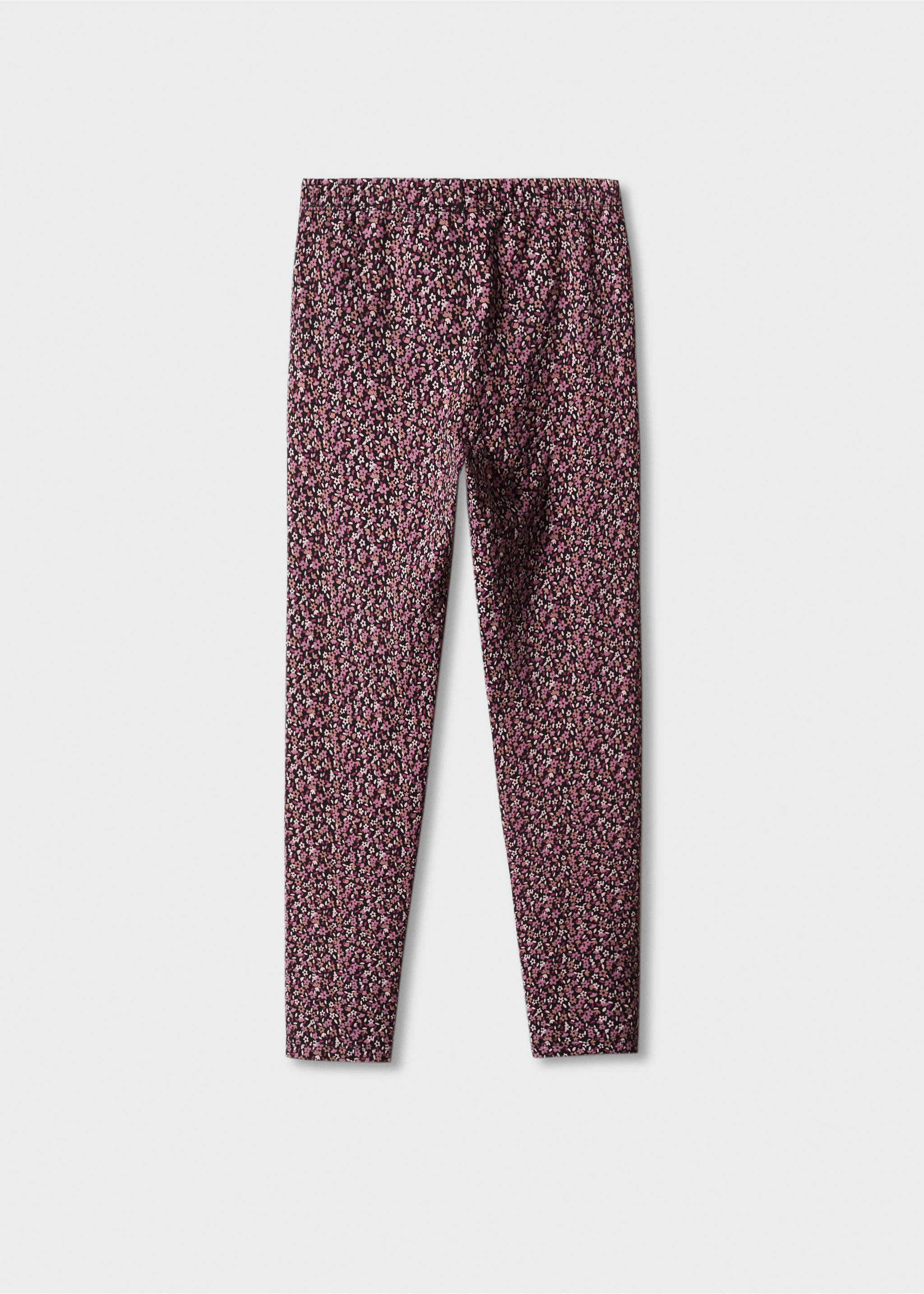Printed cotton leggings - Reverse of the article, Pink. Ref: 57092520-00.