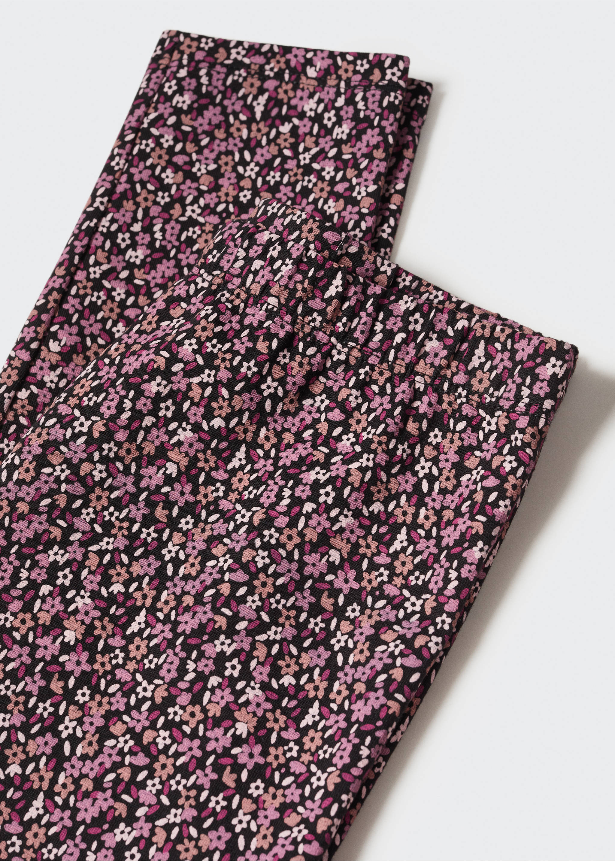 Printed cotton leggings - Details of the article 8, Pink. Ref: 57092520-00.