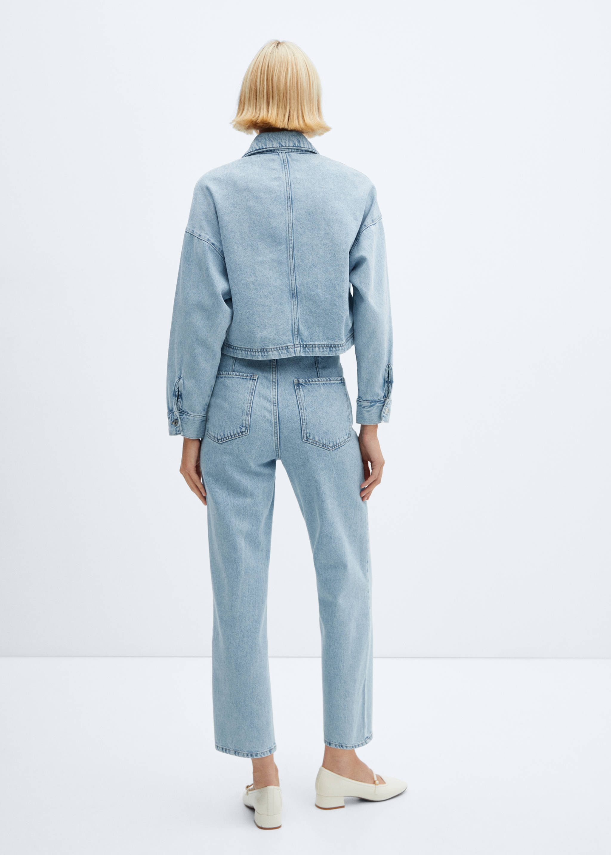 Верхняя рубашка из денима с карманами - Обратная сторона изделия