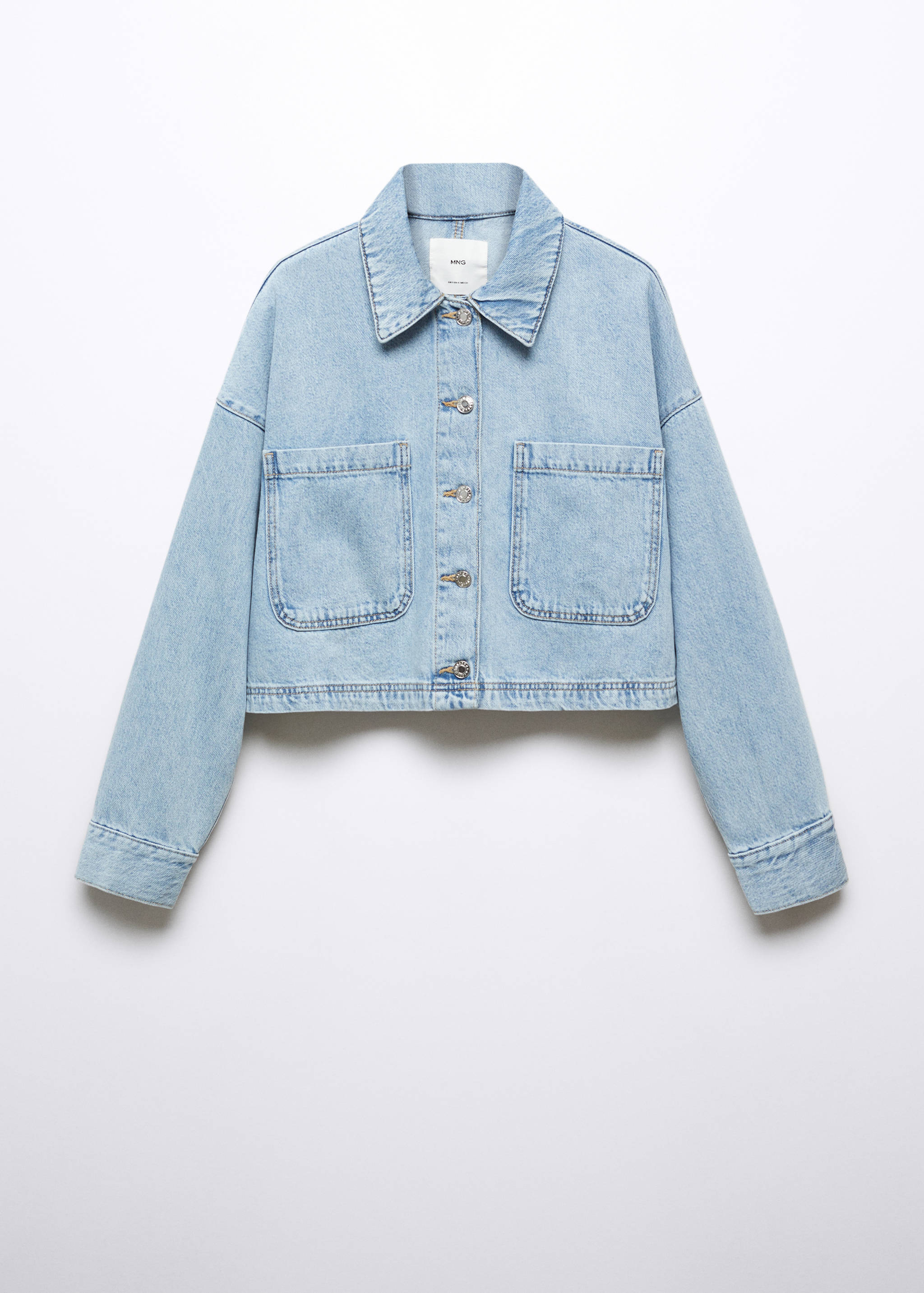 Верхняя рубашка из денима с карманами - Изделие без модели