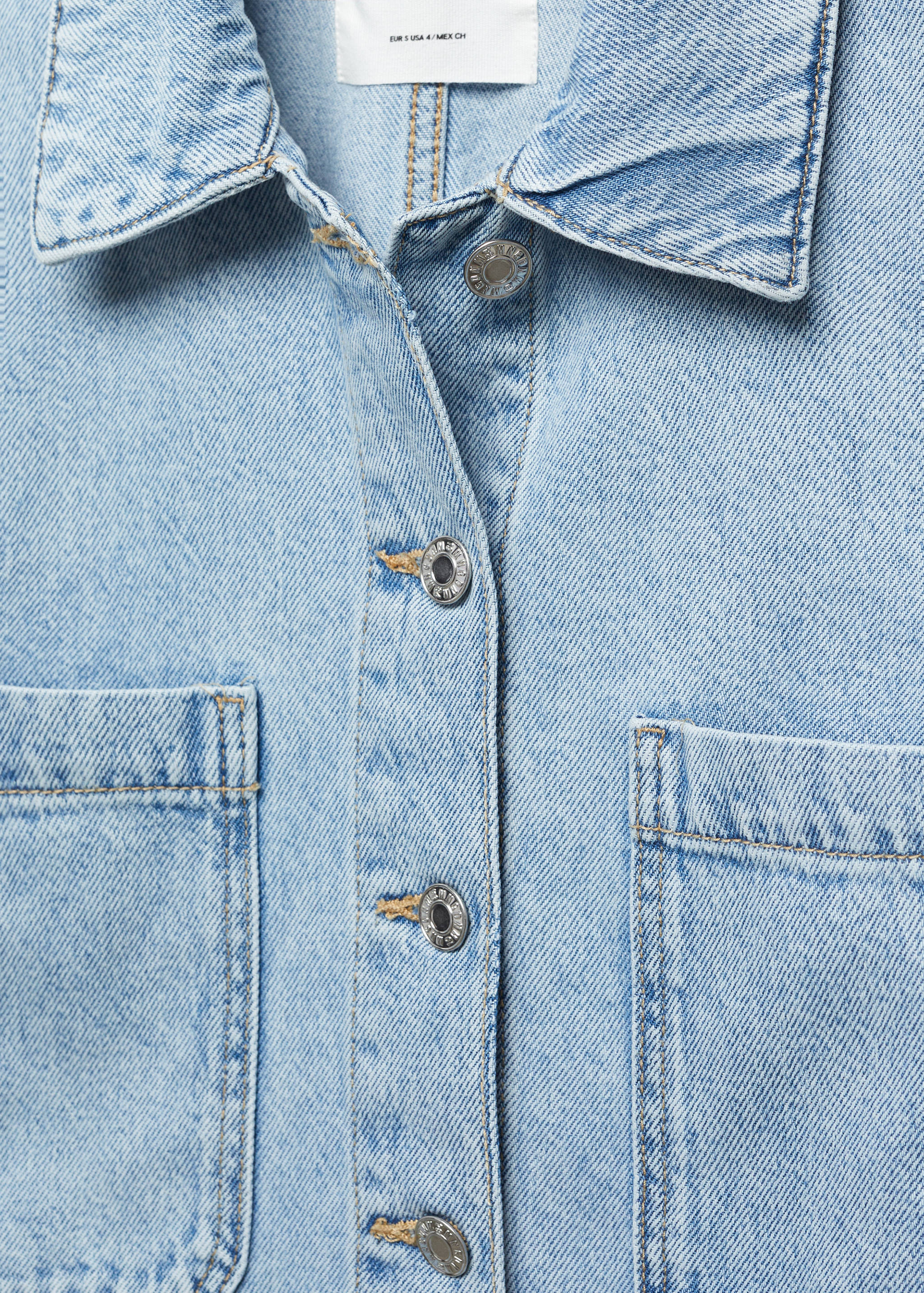 Верхняя рубашка из денима с карманами - Деталь изделия 8