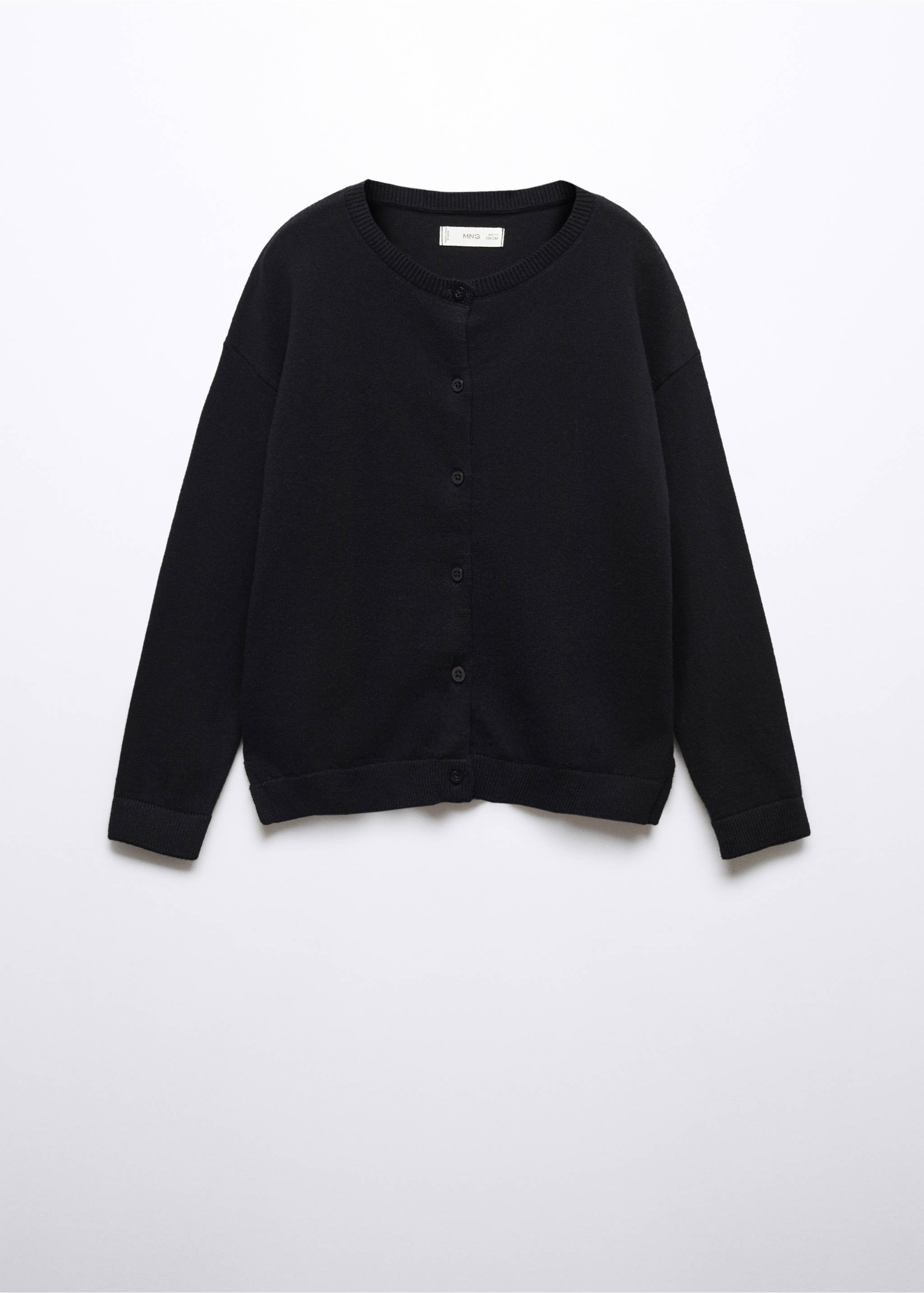 Cardigan maille coton - Article sans modèle, Noir. Ref: 57093256-00.