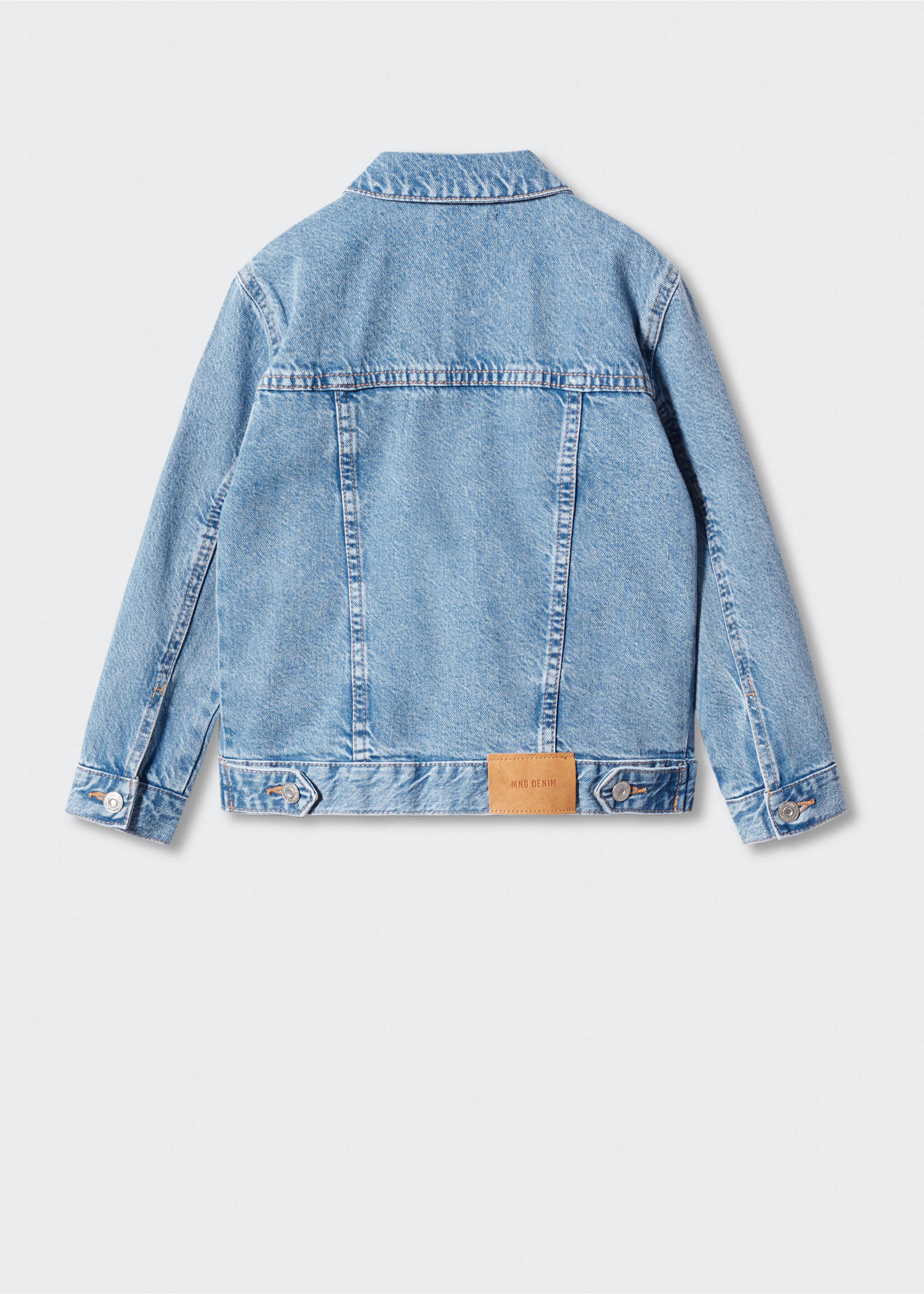 Blouson jean poches - Verso de l’article, Bleu moyen. Ref: 57093266-00.