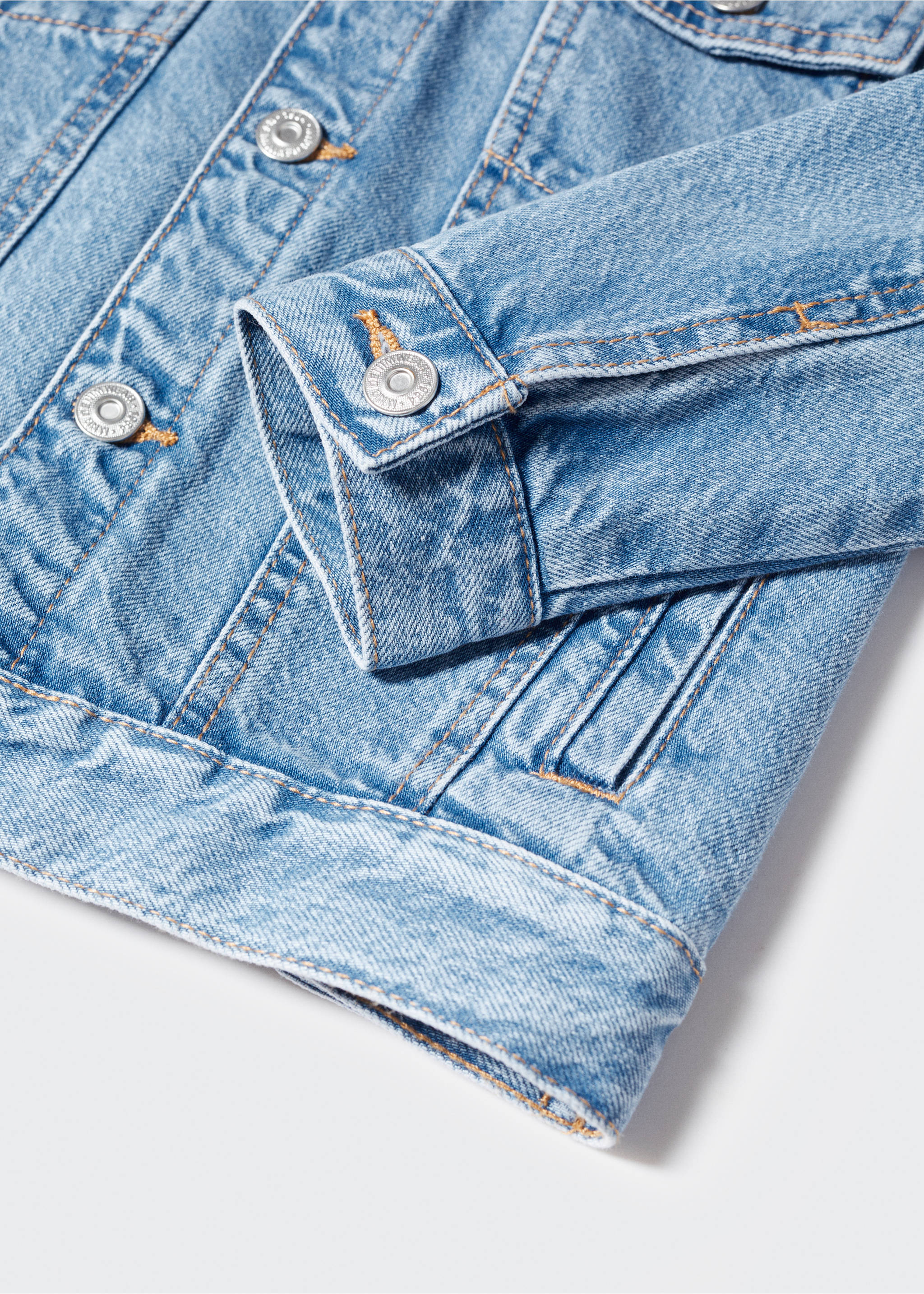 Blouson jean poches - Détail de l'article 8, Bleu moyen. Ref: 57093266-00.