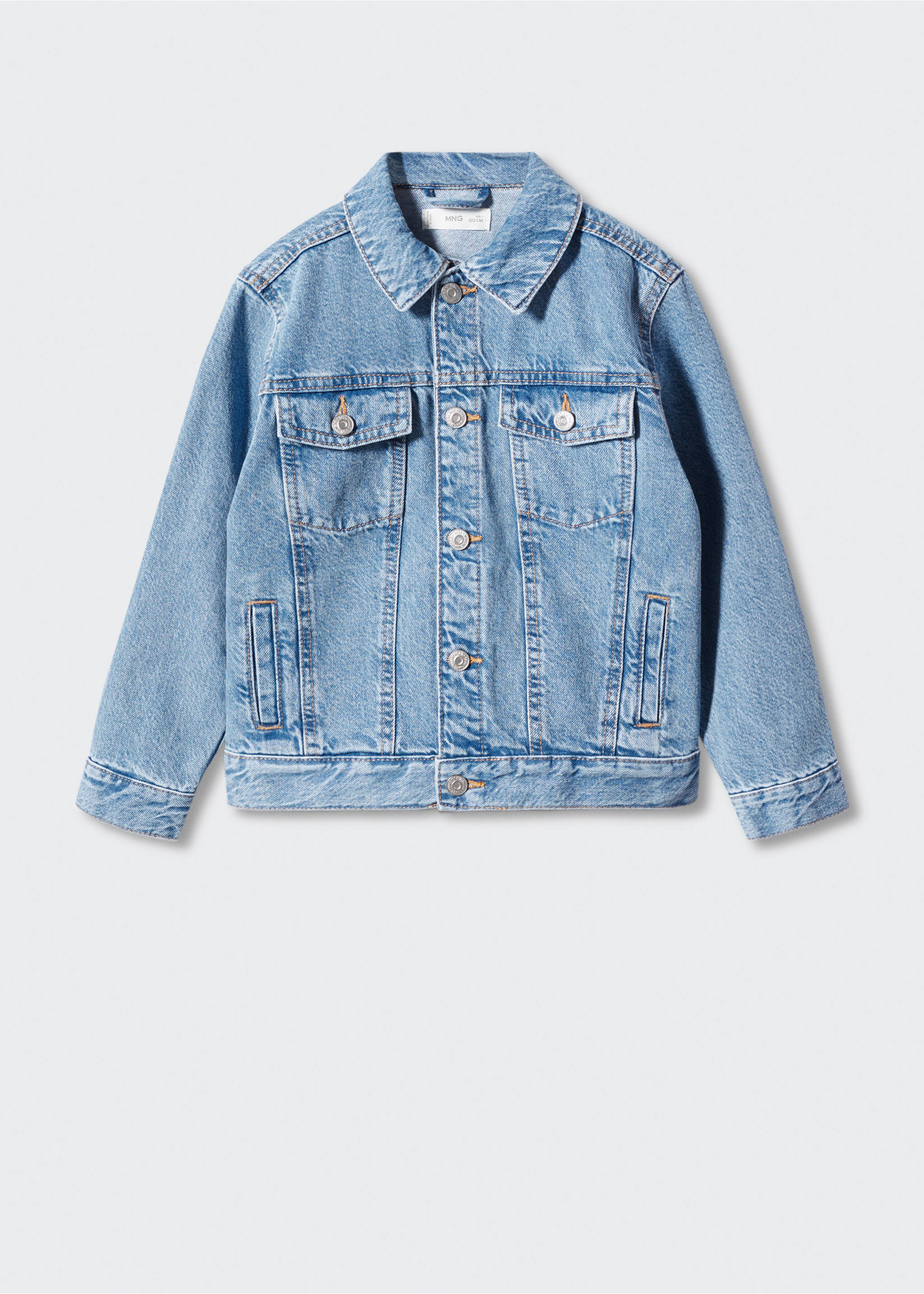 Blouson jean poches - Article sans modèle, Bleu moyen. Ref: 57093266-00.
