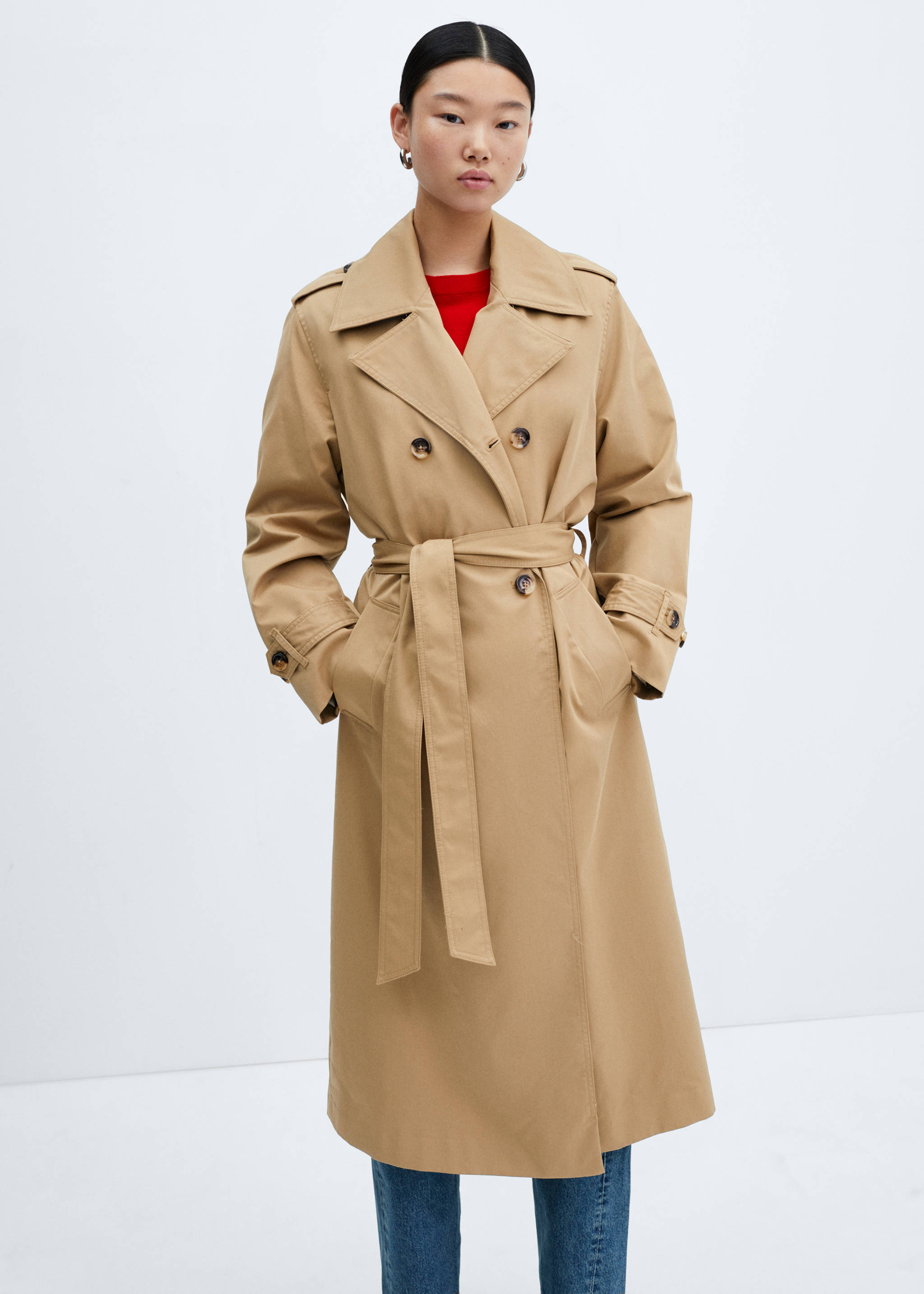 Double-breasted trench coat - Medium plane