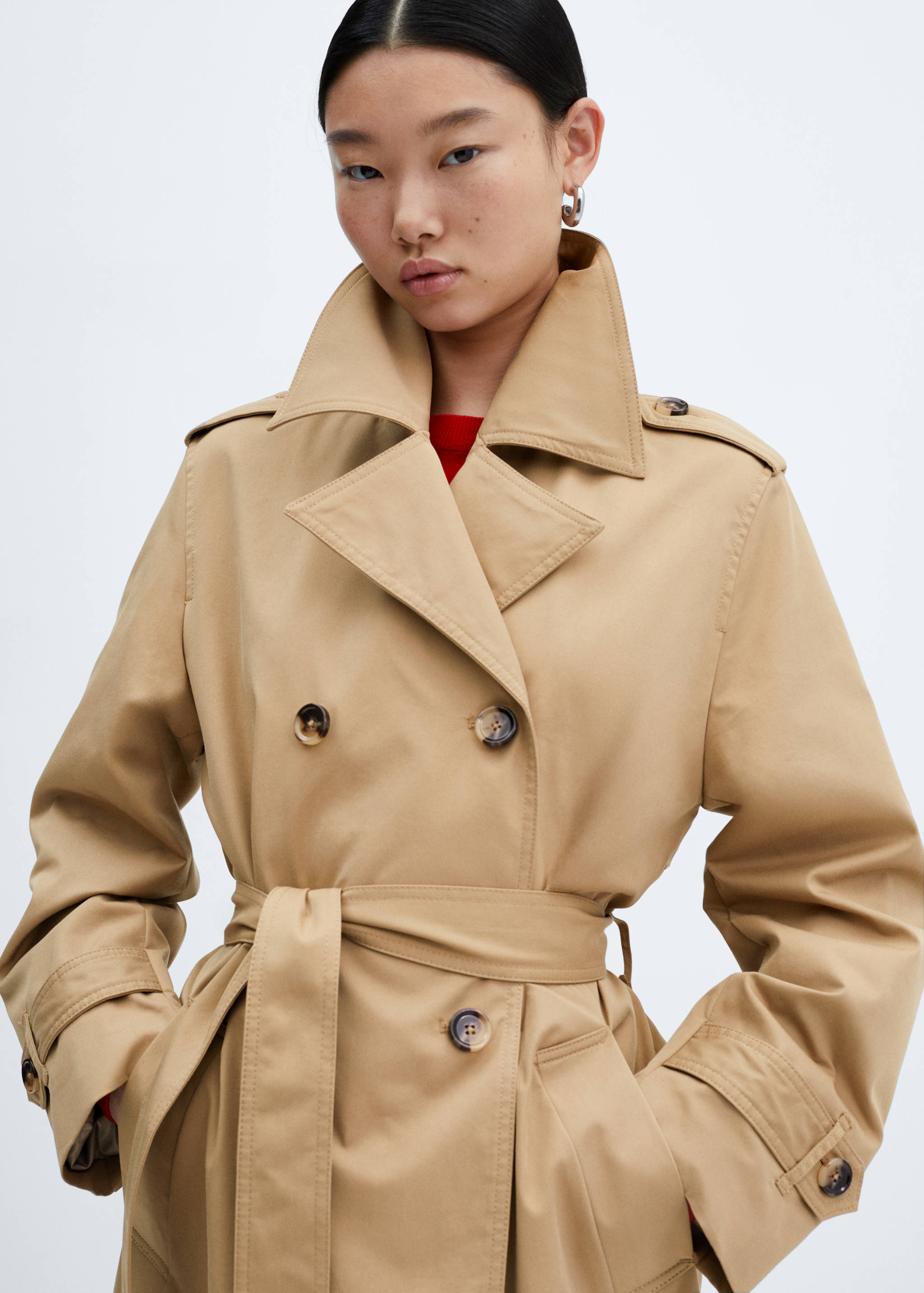 Double-breasted trench coat - Details of the article 1