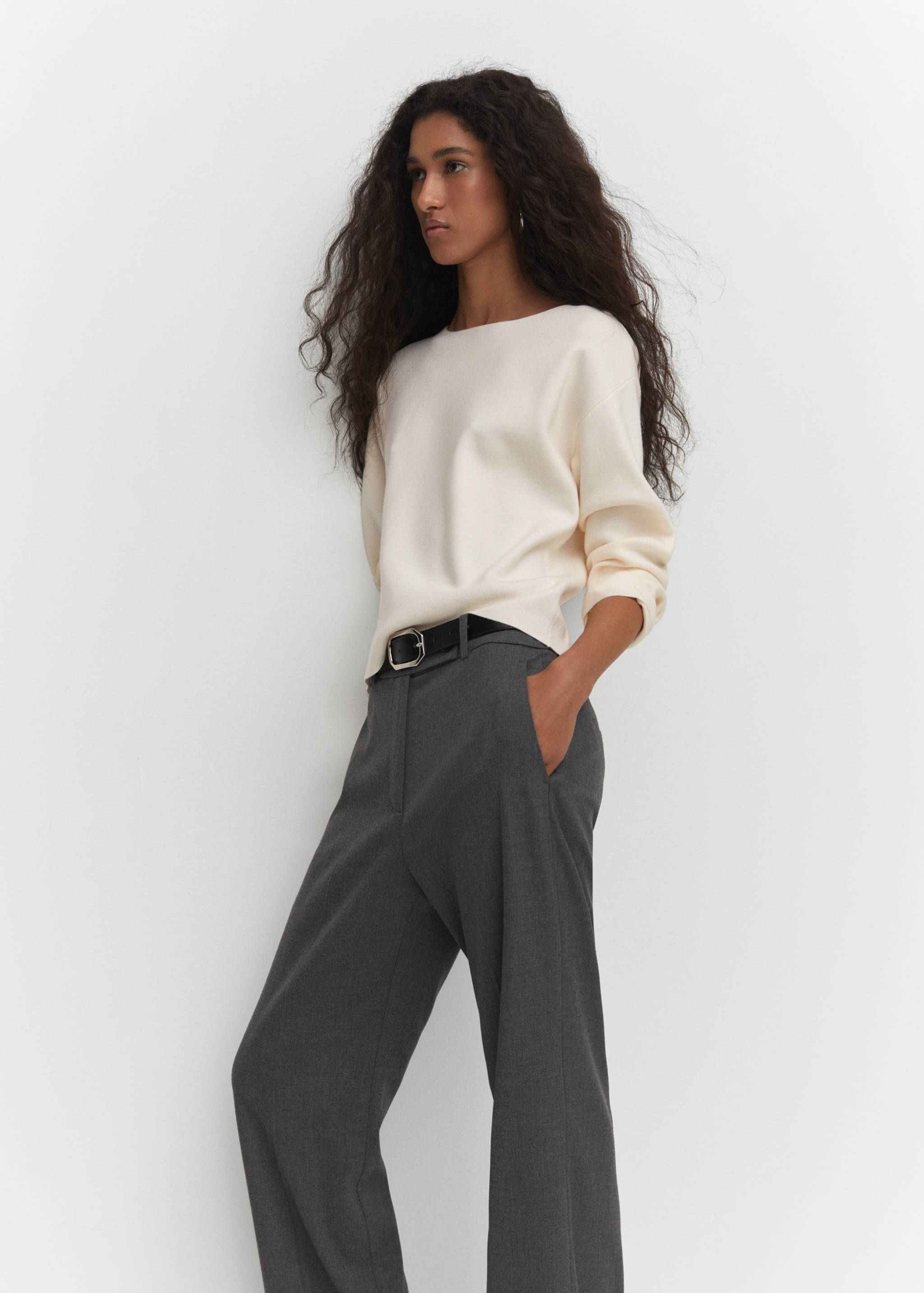 Boat-neck knitted sweater - Details of the article 6