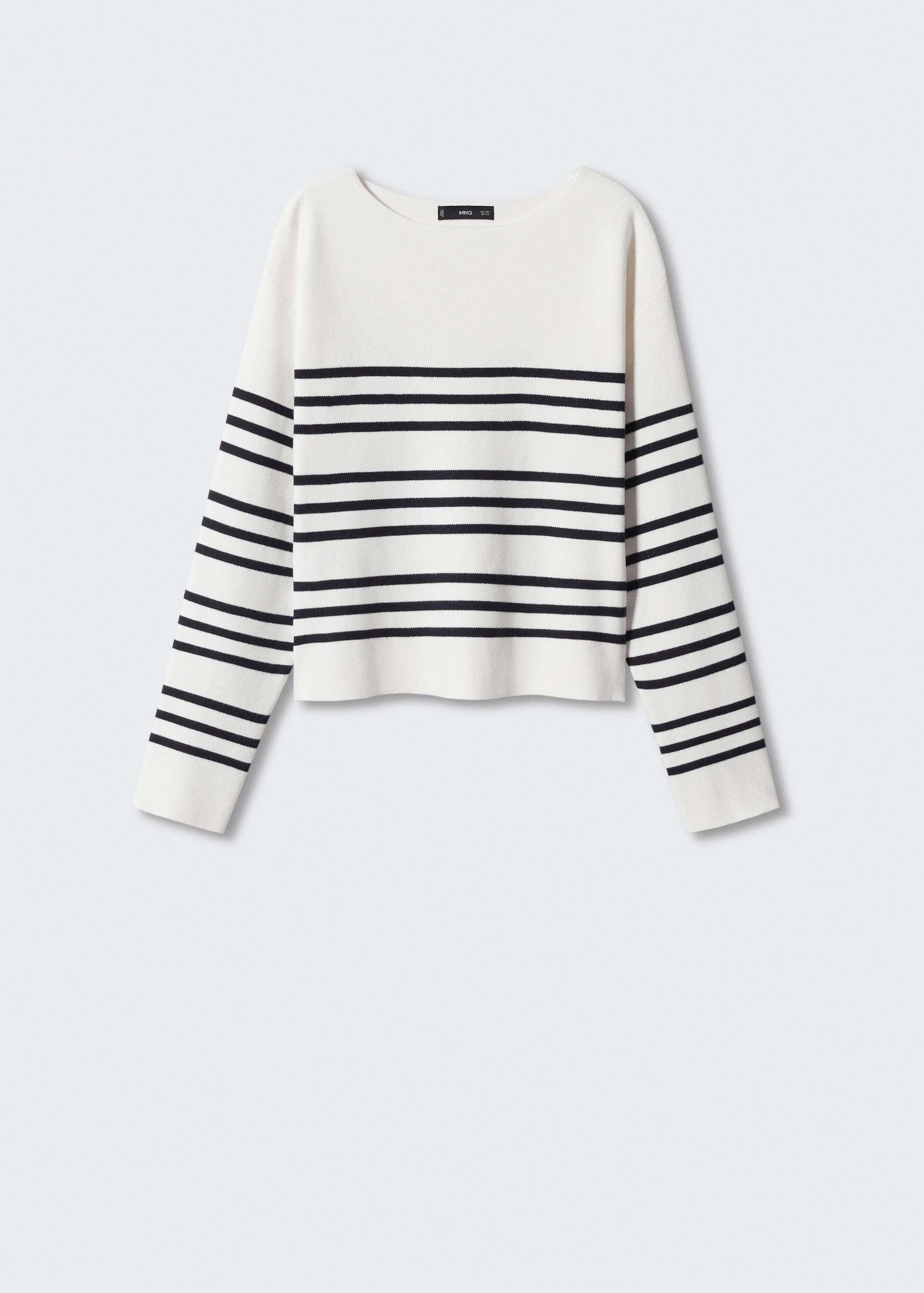 Boat-neck knitted sweater - Article without model