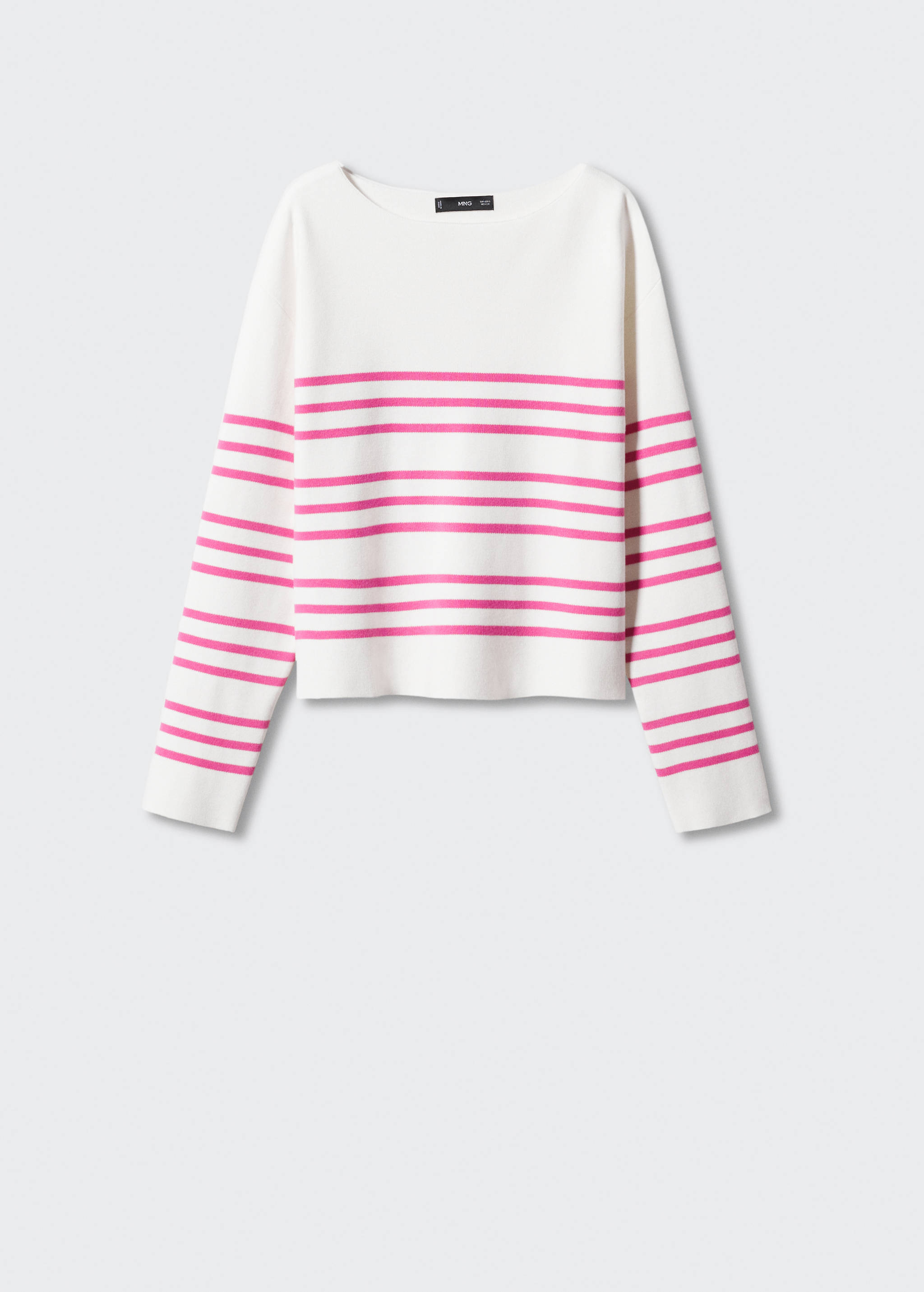 Boat-neck knitted sweater - Article without model