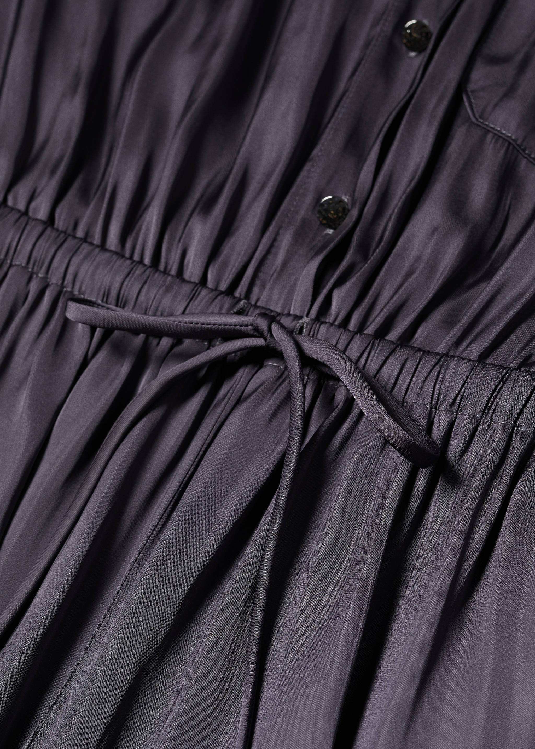 Long satin shirt jumpsuit - Details of the article 8