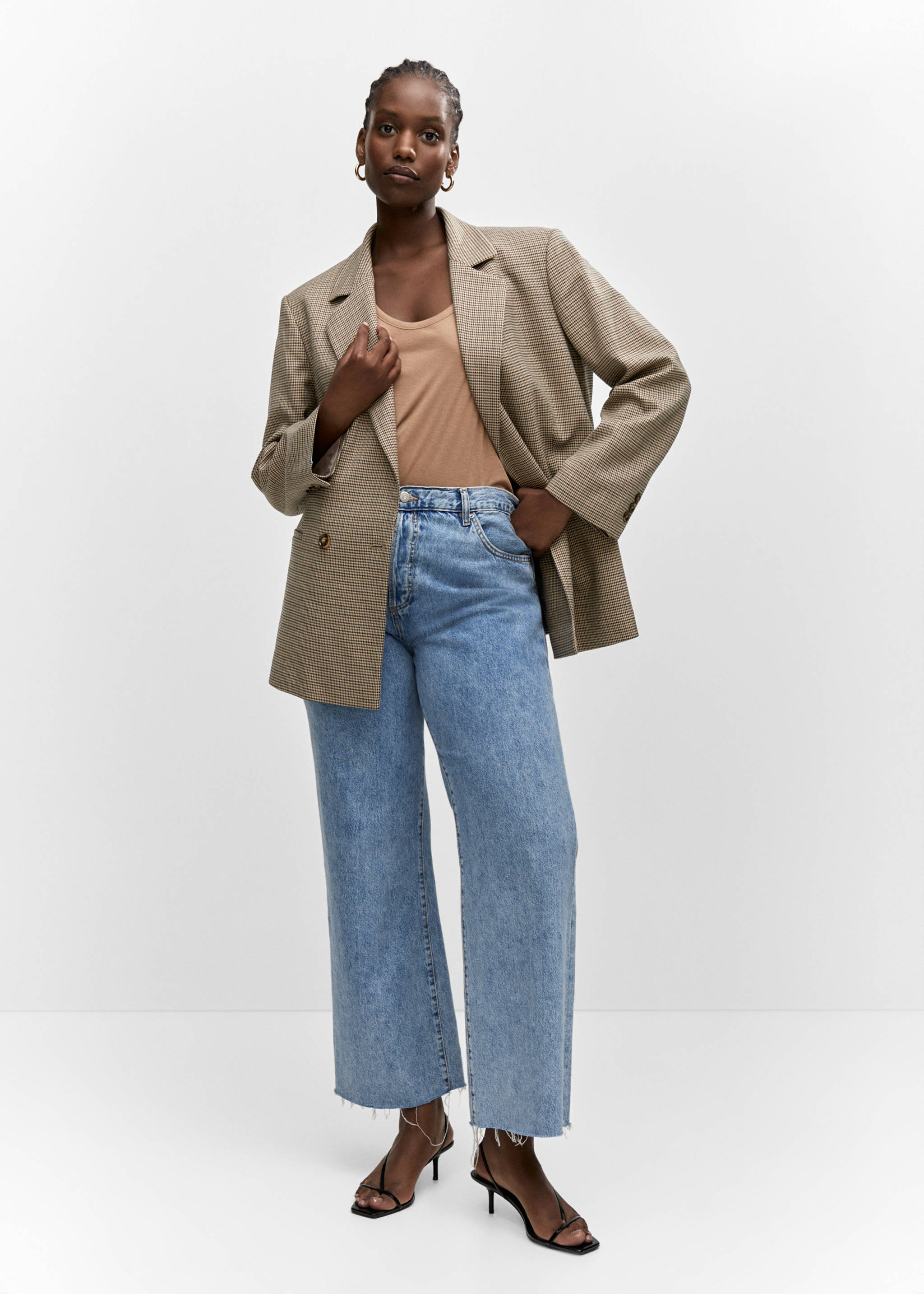 Double-breasted blazer with button - Details of the article 3