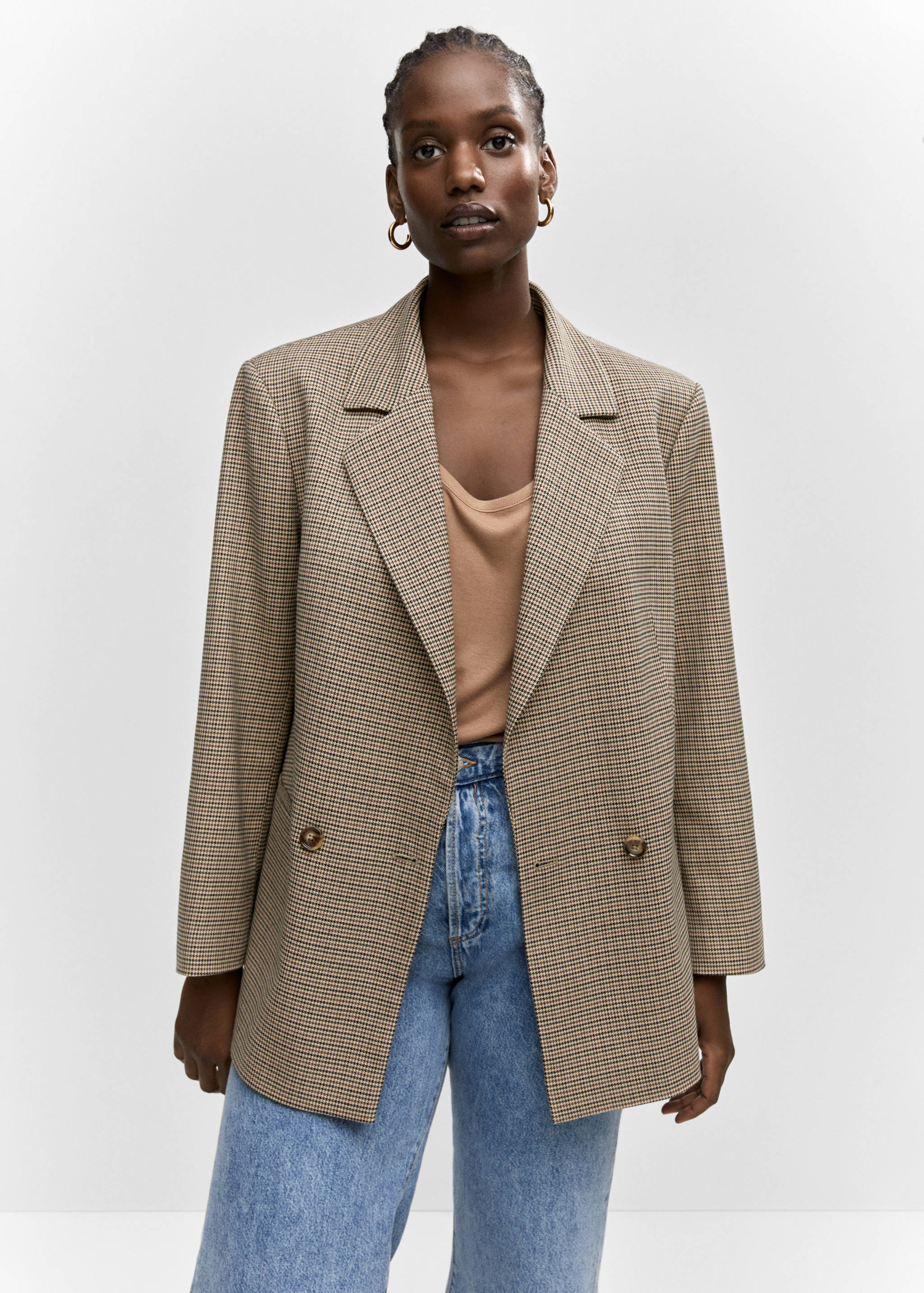 Double-breasted blazer with button - Details of the article 5