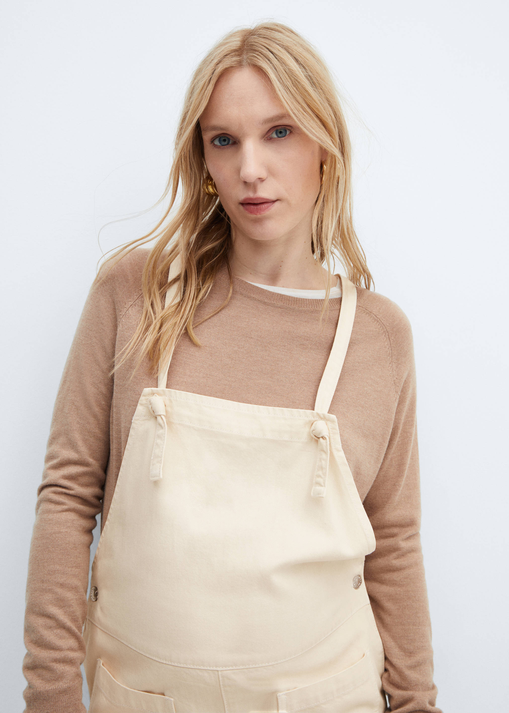 妈咪牛仔布工装裤 - null