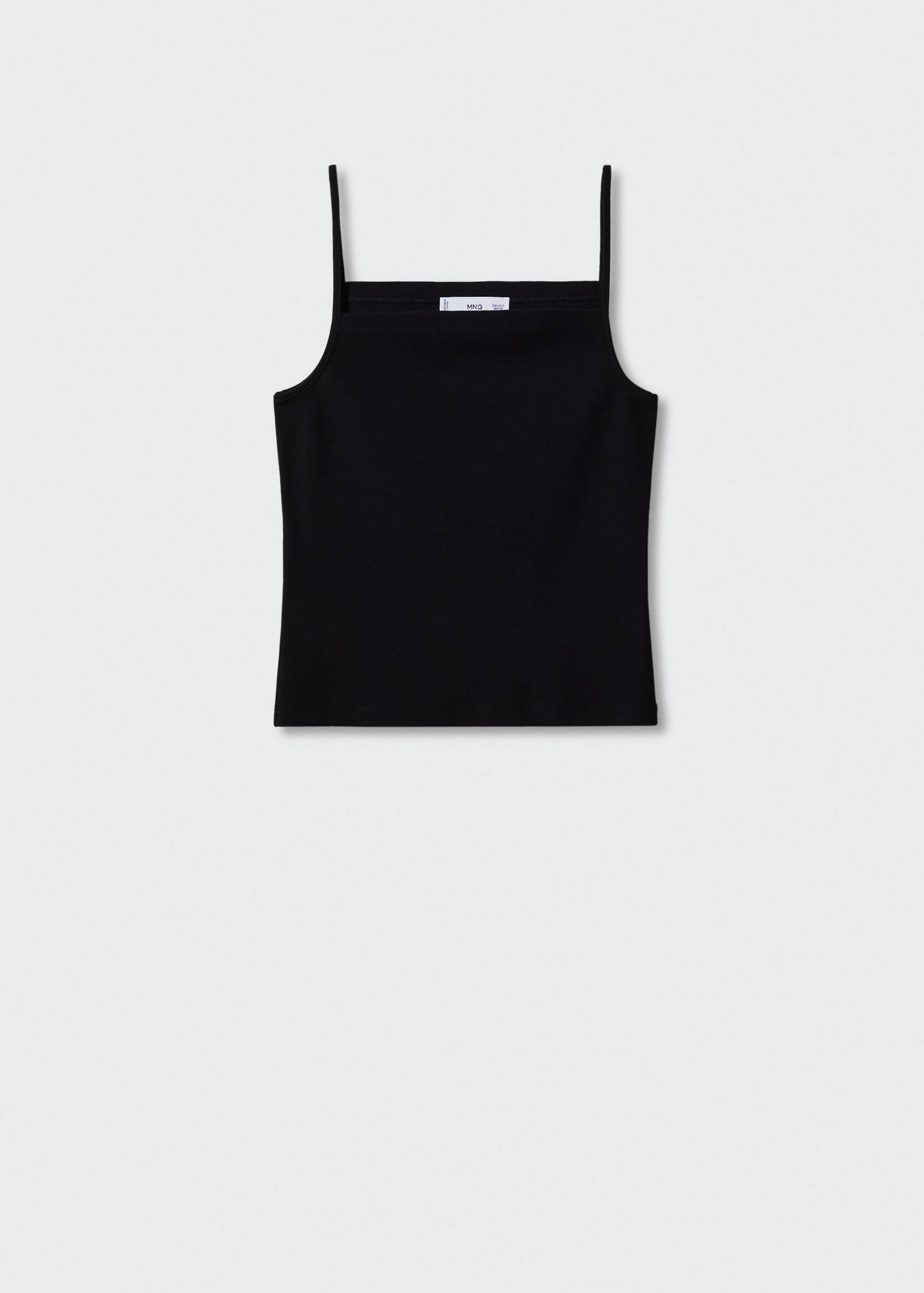 Топ на бретельках с прямым декольте - Изделие без модели