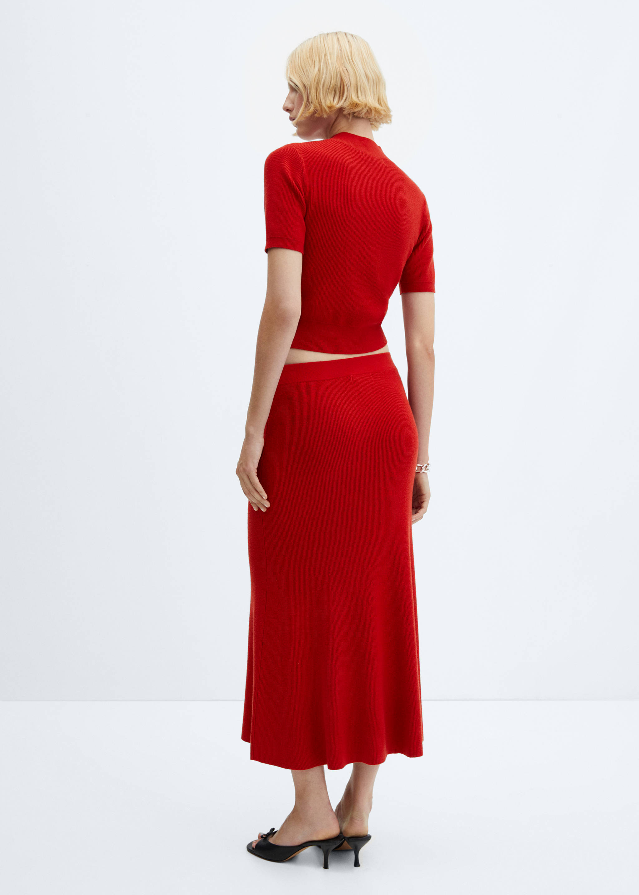 Jupe midi maille - Verso de l’article