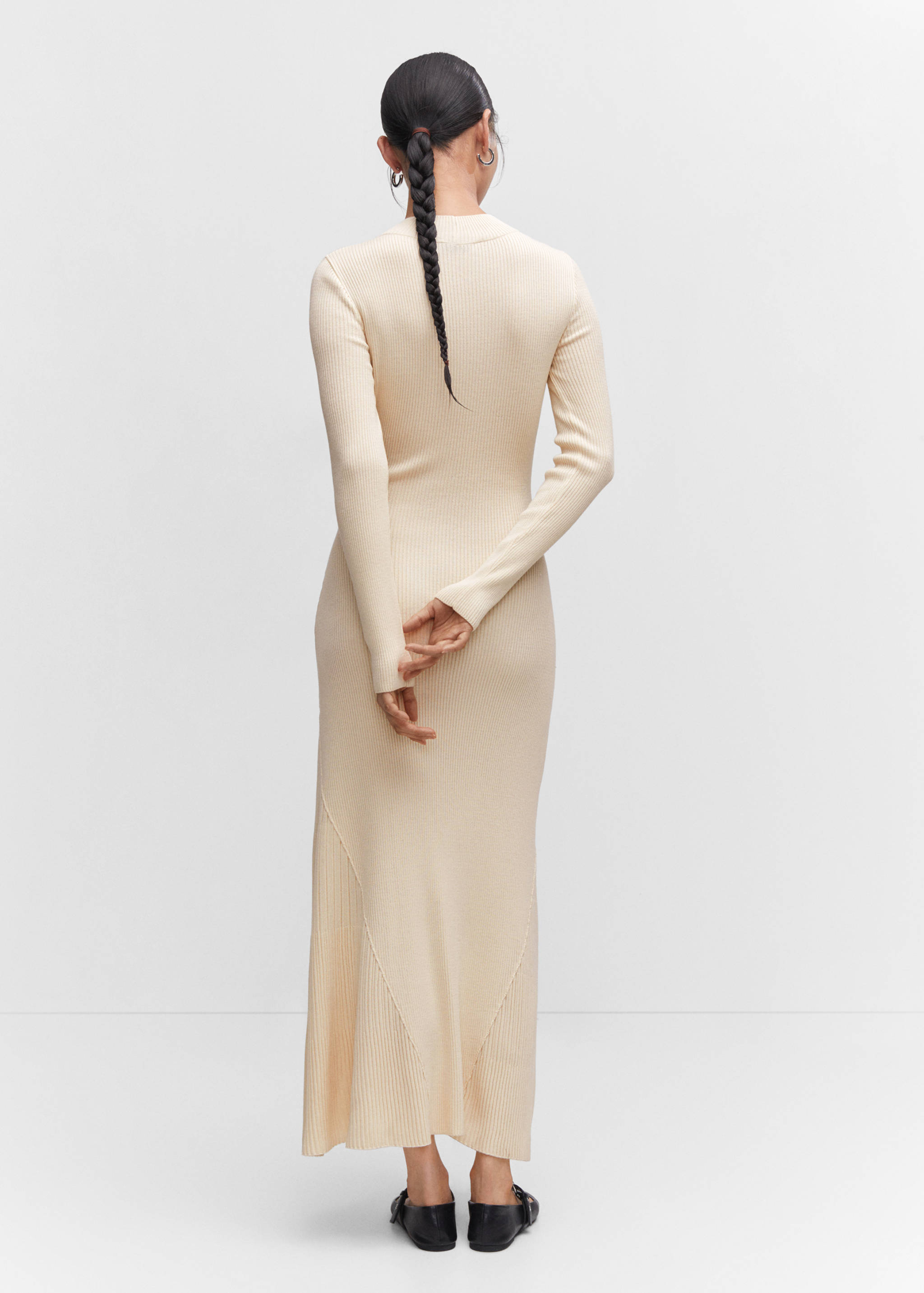 Knitted dress with stitching detail - Reverse of the article