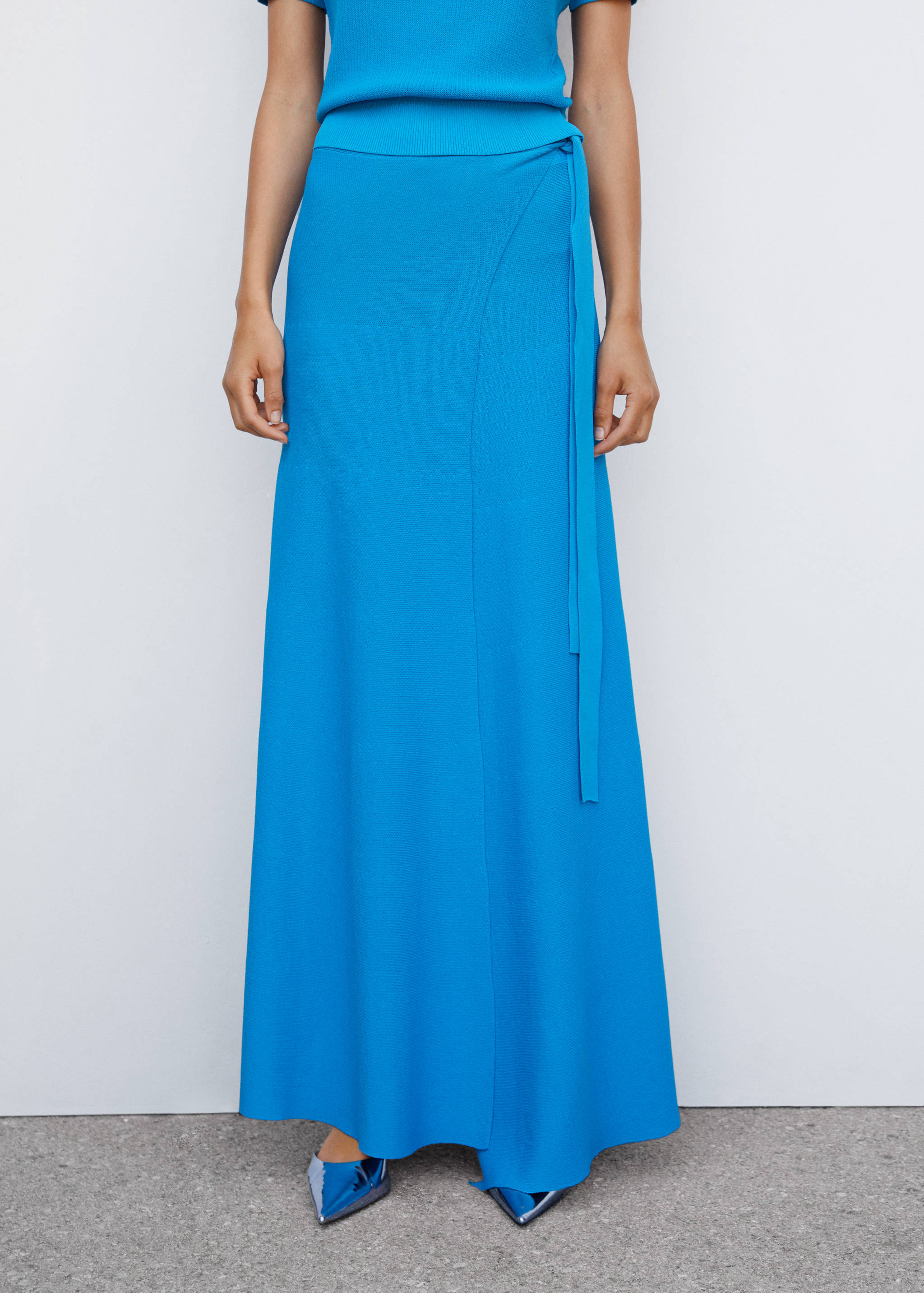 Jupe portefeuille à nœud - Plan moyen