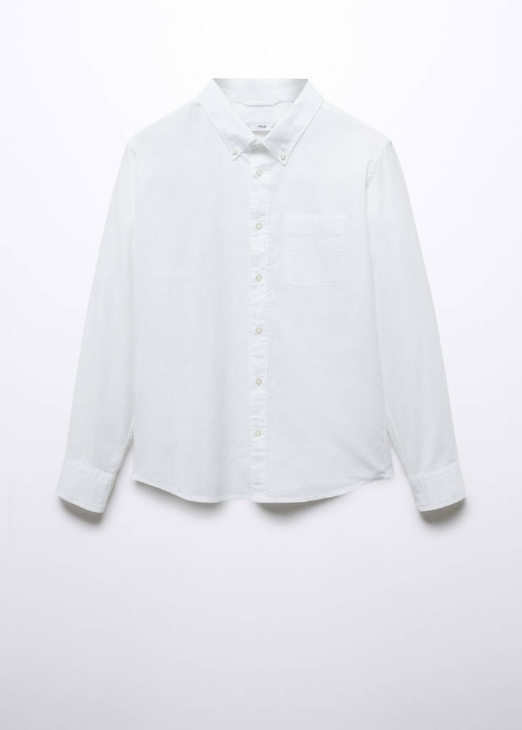 Regular fit Oxford cotton shirt — White