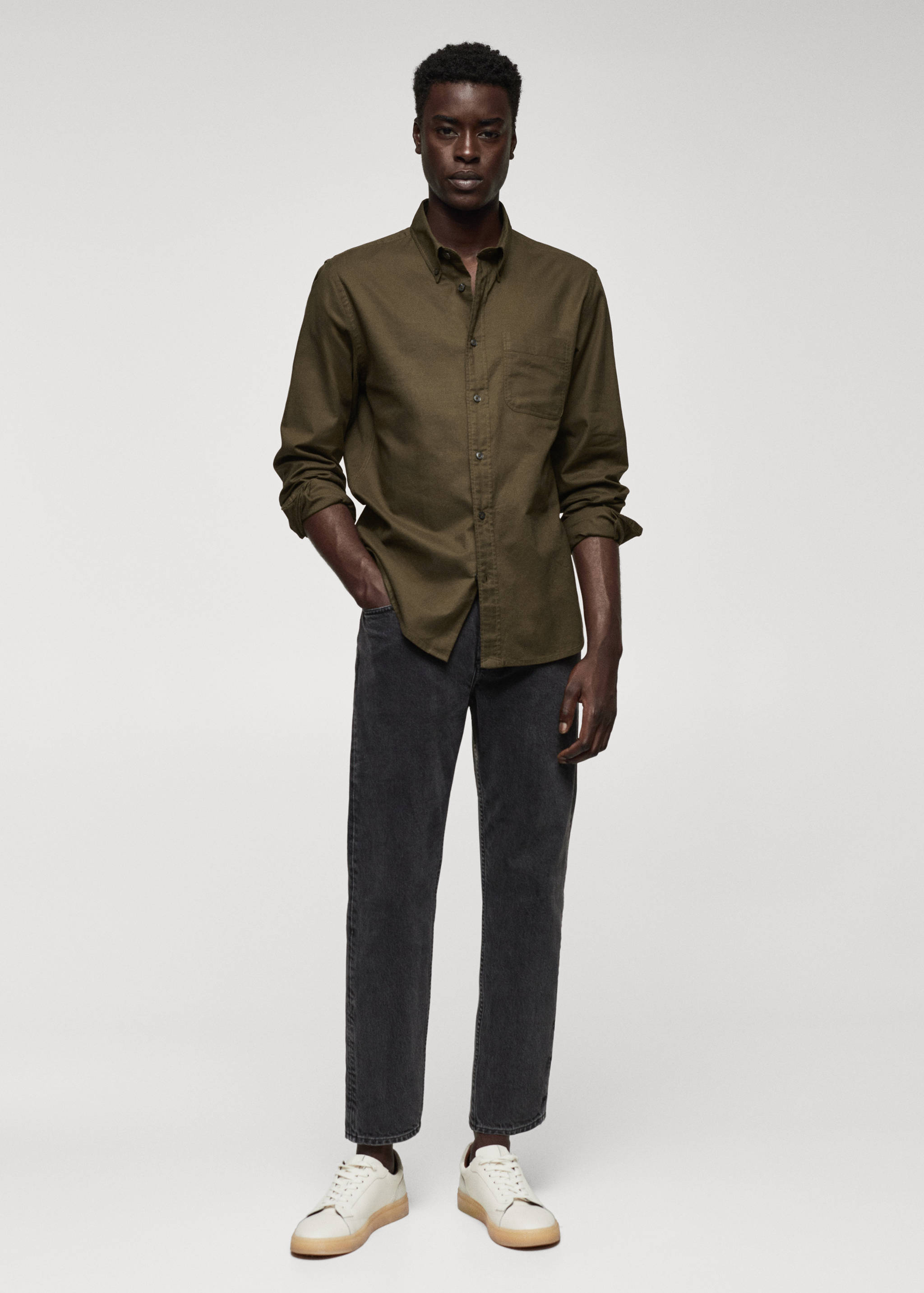 Chemise regular fit coton Oxford - Plan général