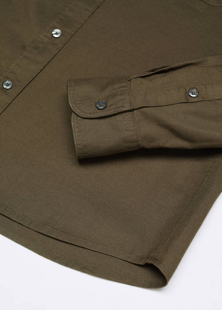 Regular fit Oxford cotton shirt — Khaki