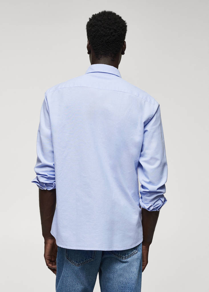 Regular fit Oxford cotton shirt — Sky Blue