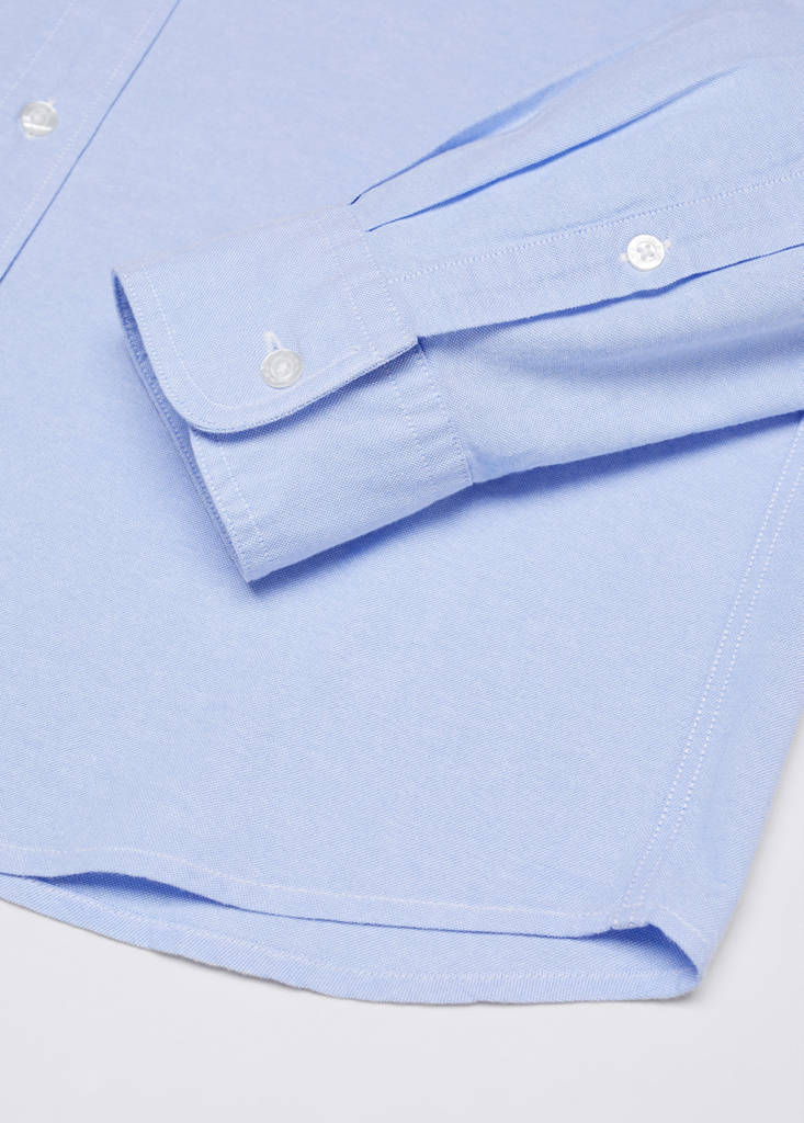 Regular fit Oxford cotton shirt — Sky Blue